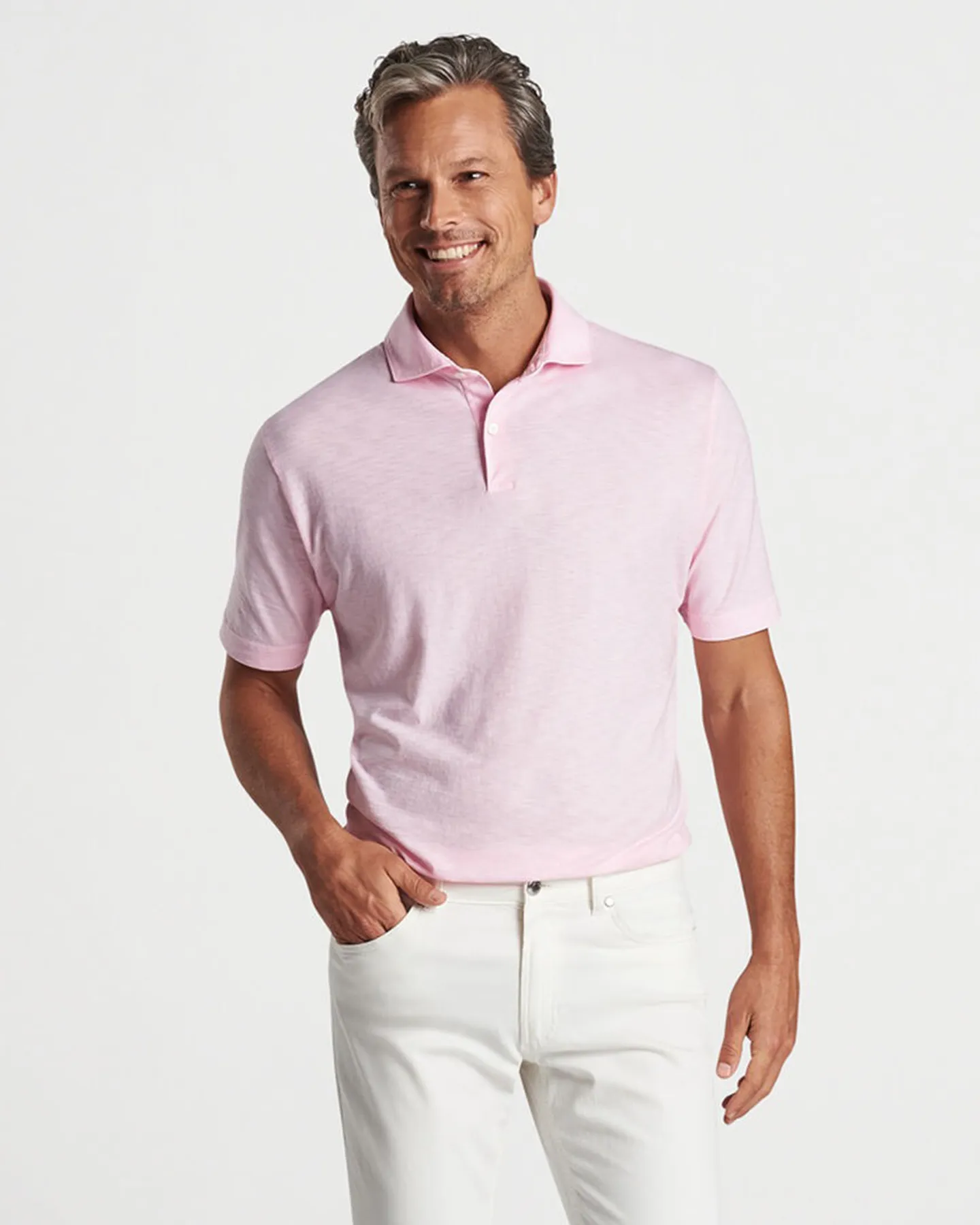 JOURNEYMAN SHORT SLEEVE POLO - MISTY ROSE