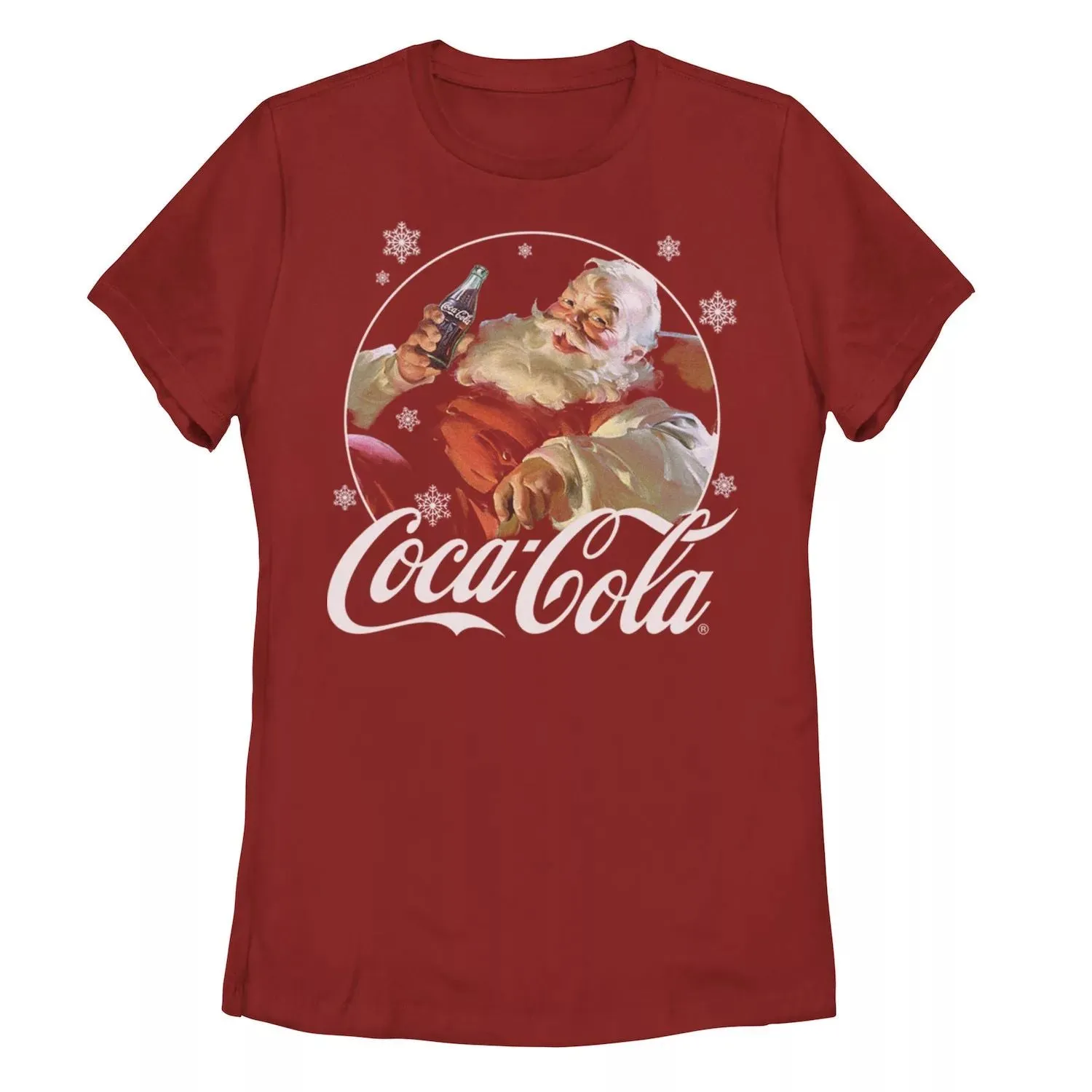 Kids Vintage Relax Coca-Cola T-Shirt Christmas Santa Claus Pattern Licensed Character