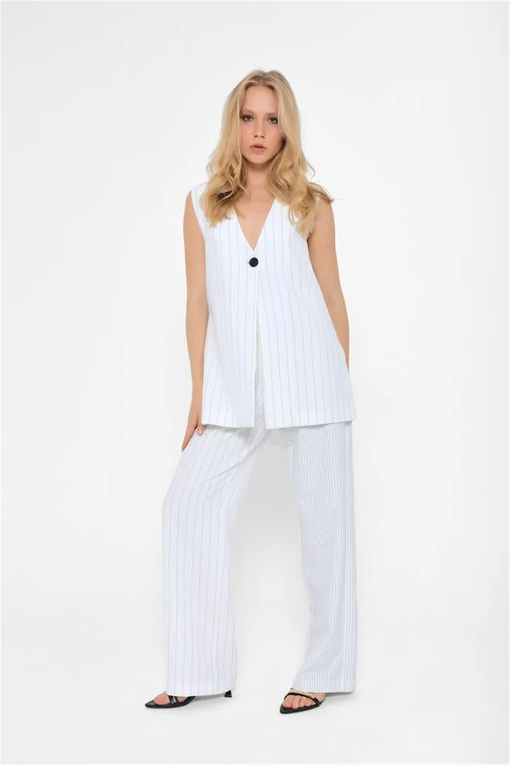 Lefon White Stripes Pants