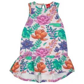 Lotus Petals Short Sleeve Dress - 1 Left Size 9-11 years