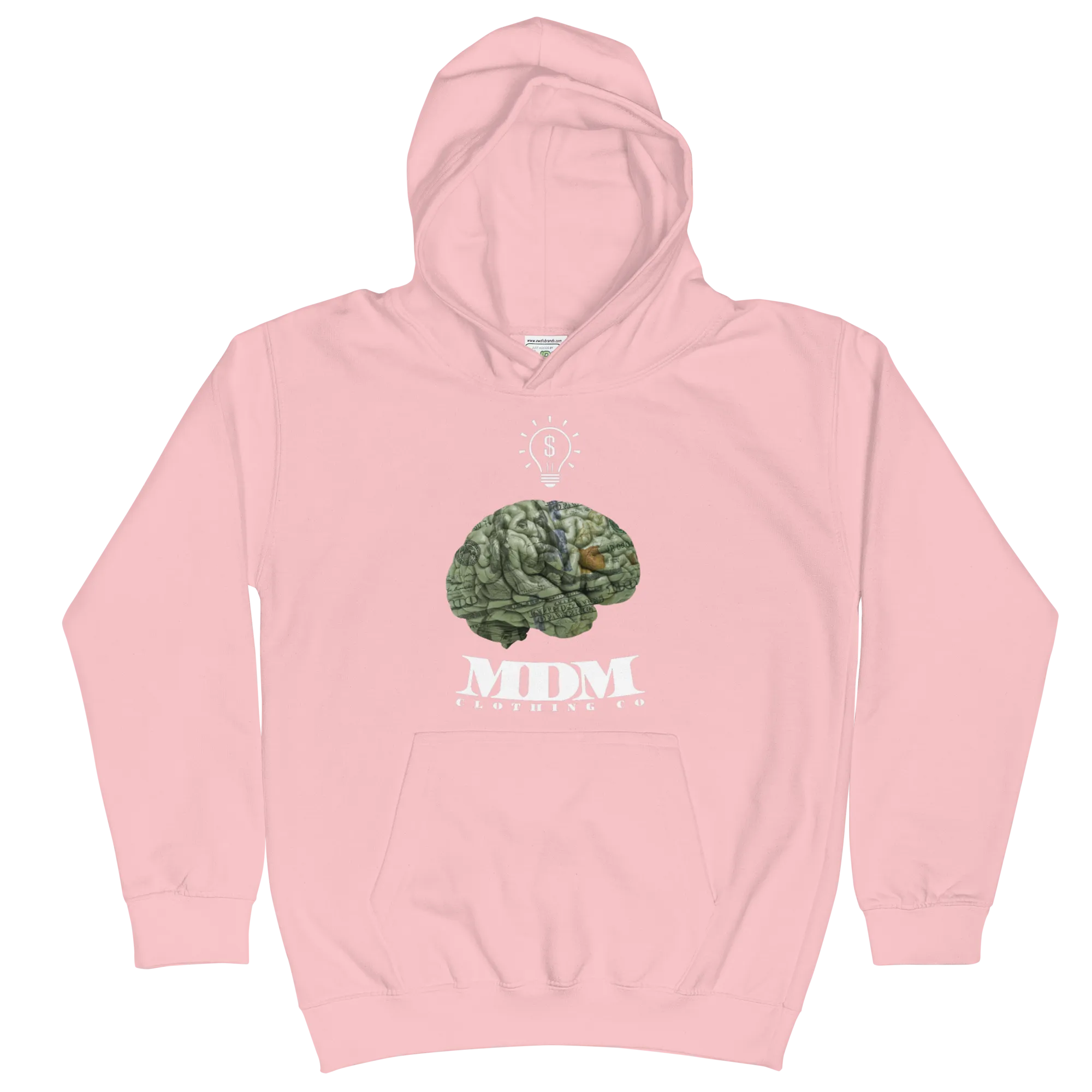 MDM Money On My Mind White Text Kid's Hoodie