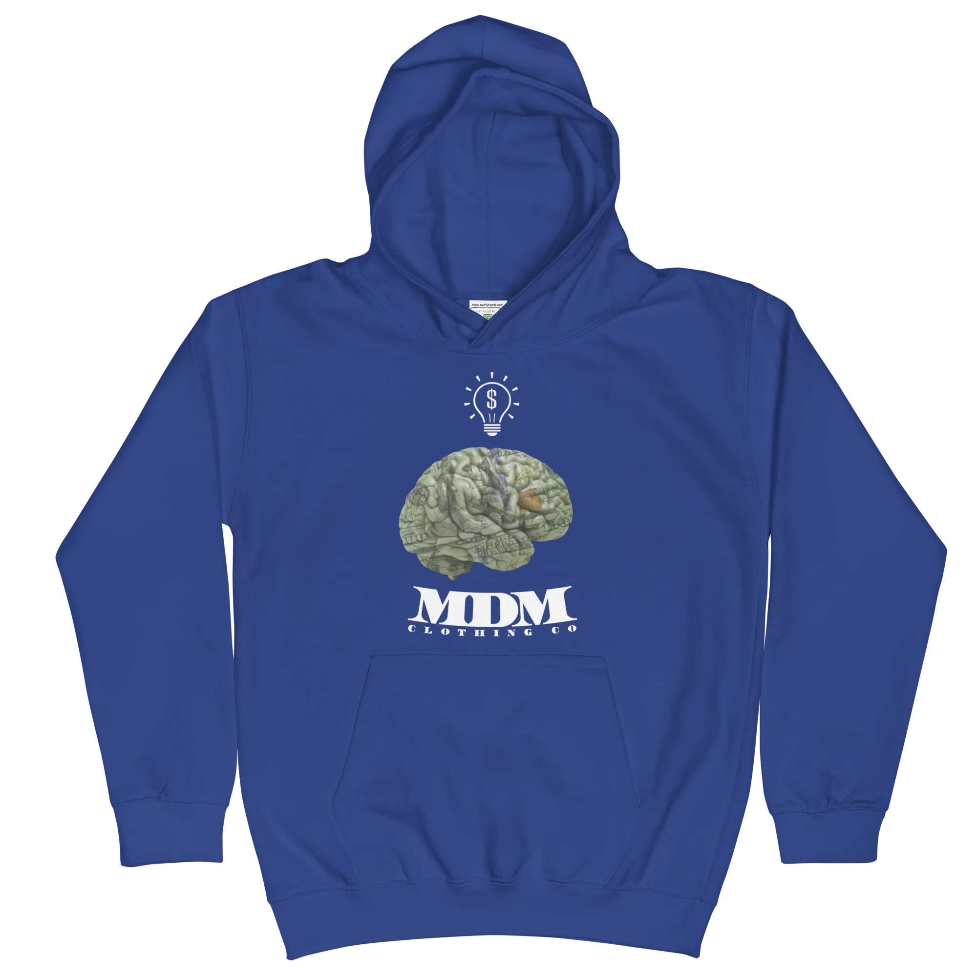 MDM Money On My Mind White Text Kid's Hoodie