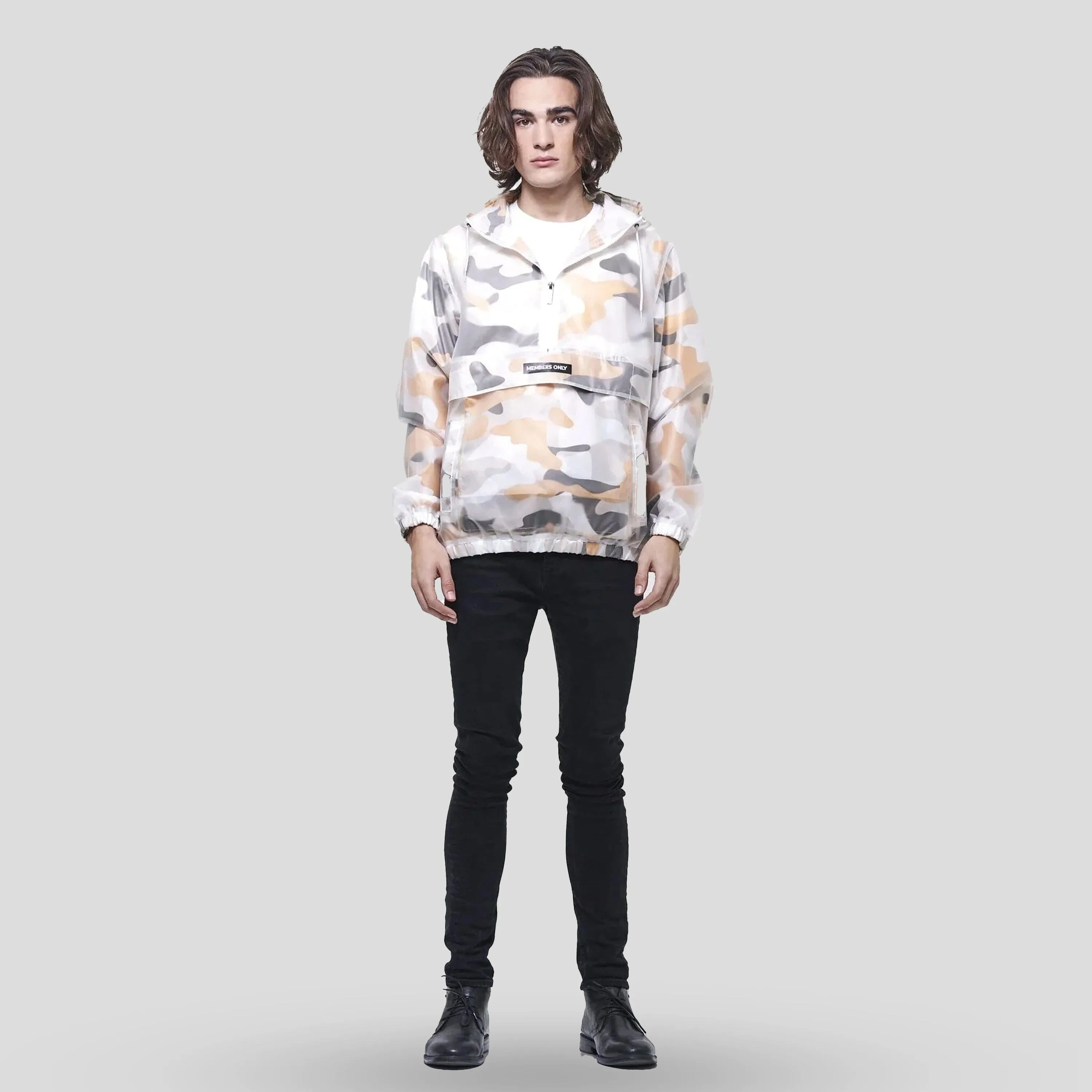 Members Only Men's Printed Camo   Translucent Layering Jacket