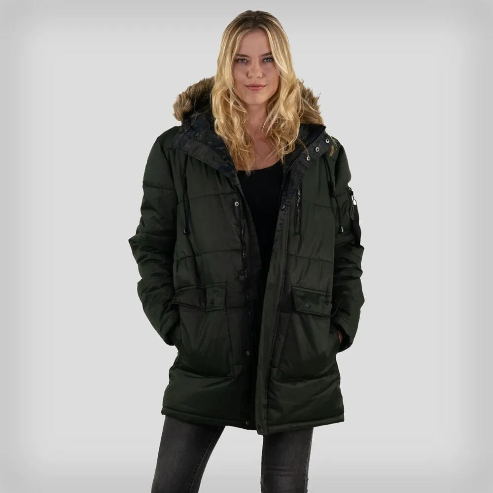 Members Only Women's Snorkel Puffer Oversized Jacket