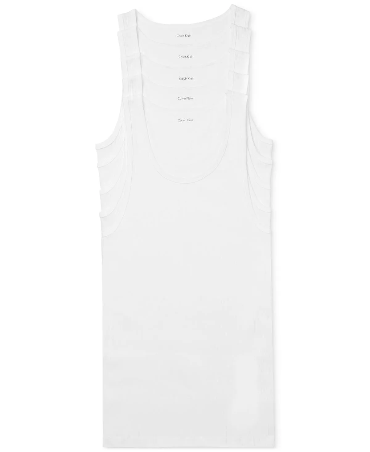 Men 5-pk. Calvin Klein cotton classic tank tops, white