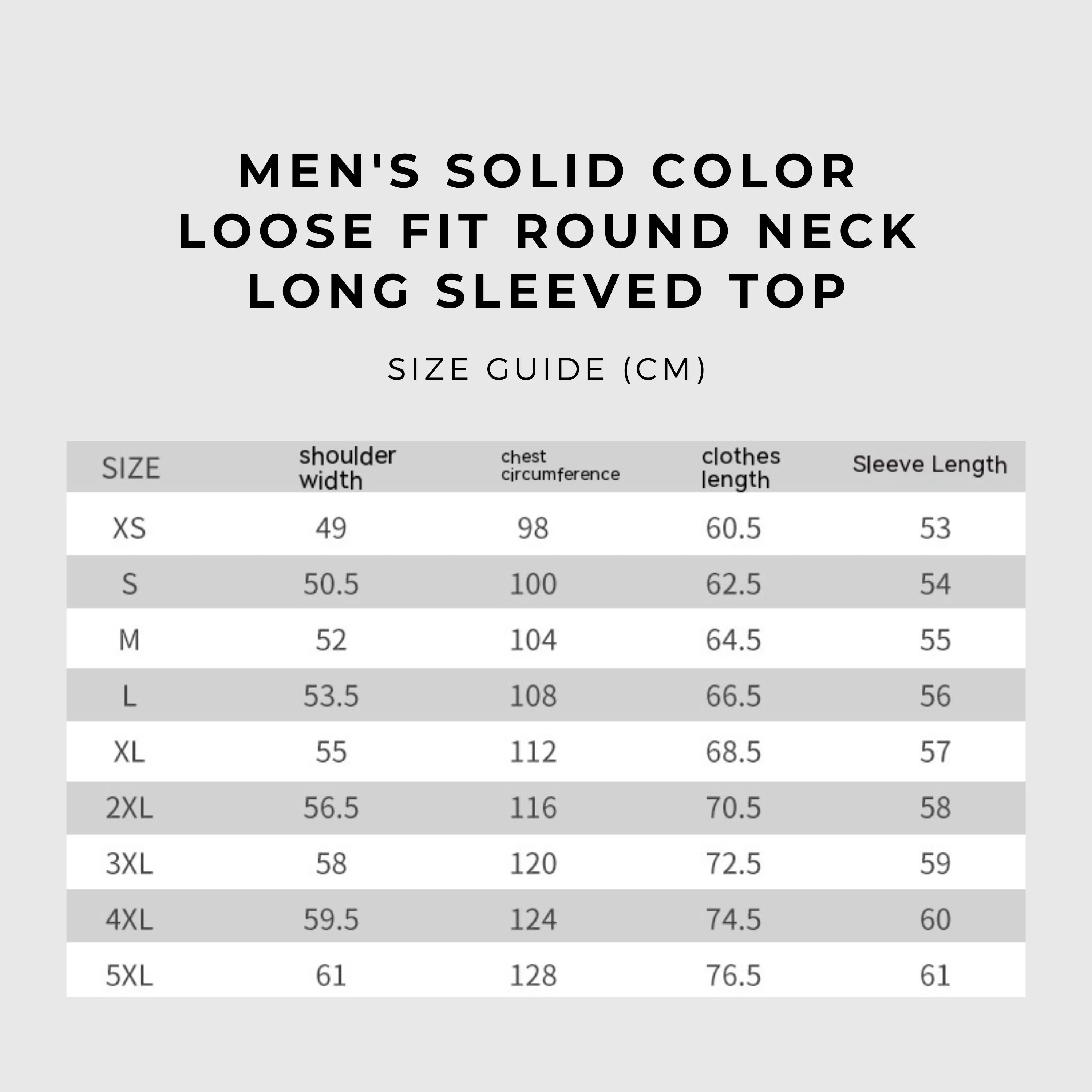 Men's Solid Color Loose Fit Round Neck Long Sleeved Top