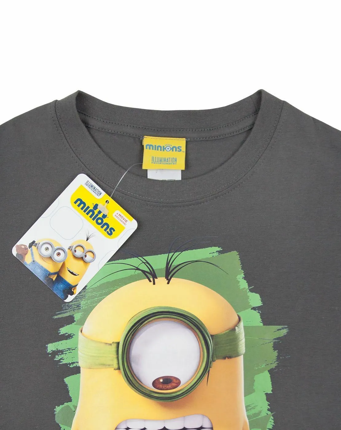 Minions Minion Boys Grey Short Sleeved T-Shirt