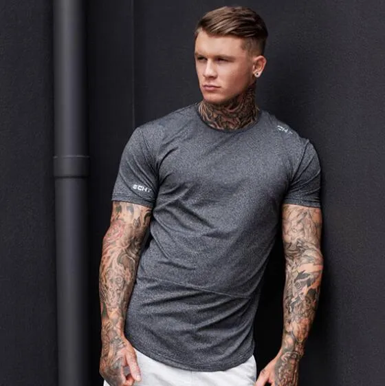 NEW Brand gyms t shirt Fitness Bodybuilding Crossfit Slim fit Cotton Shirts Short Sleeve workout Men fashion Tees Tops clothing