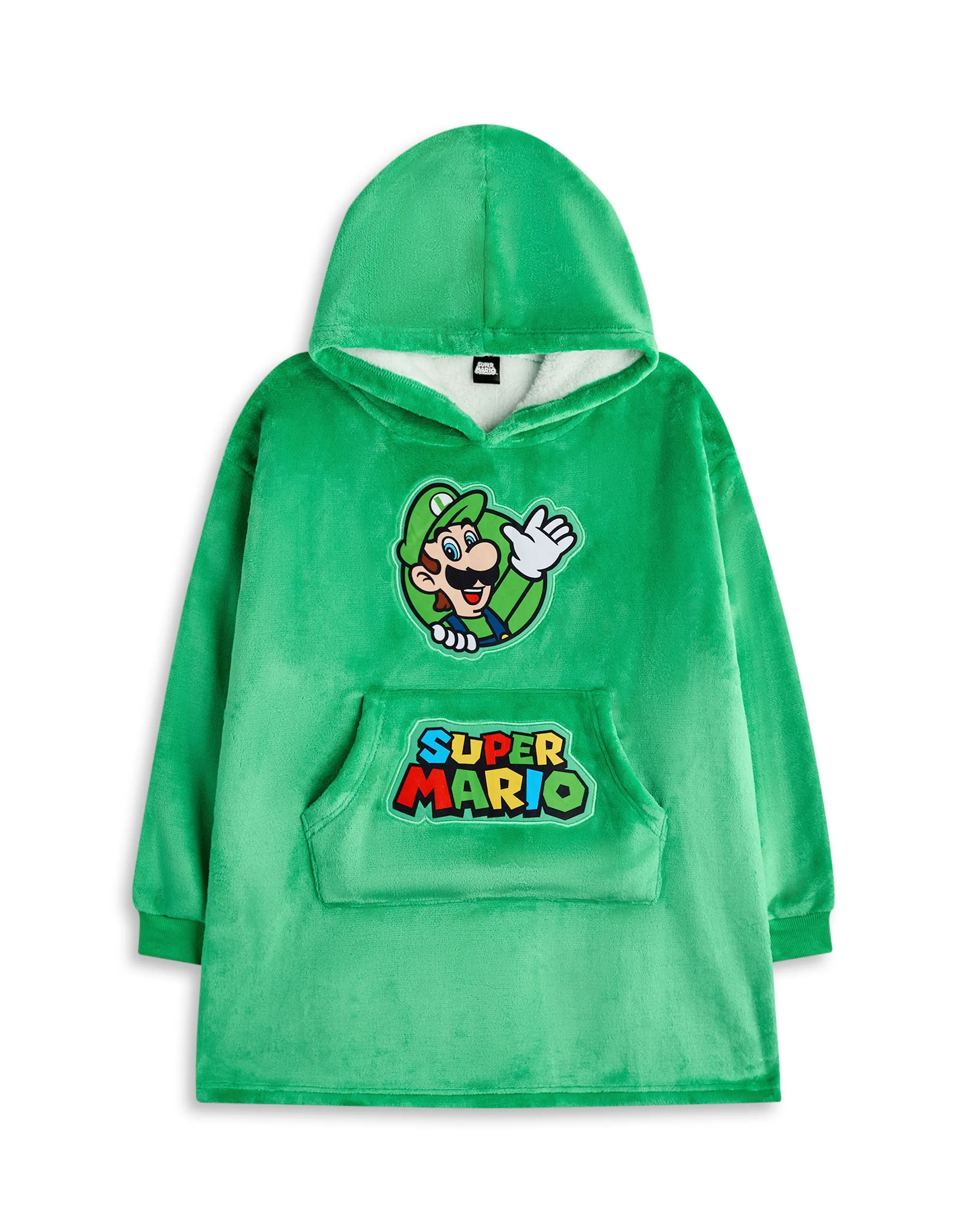 Nintendo Luigi Boys Green Blanket Hoodie