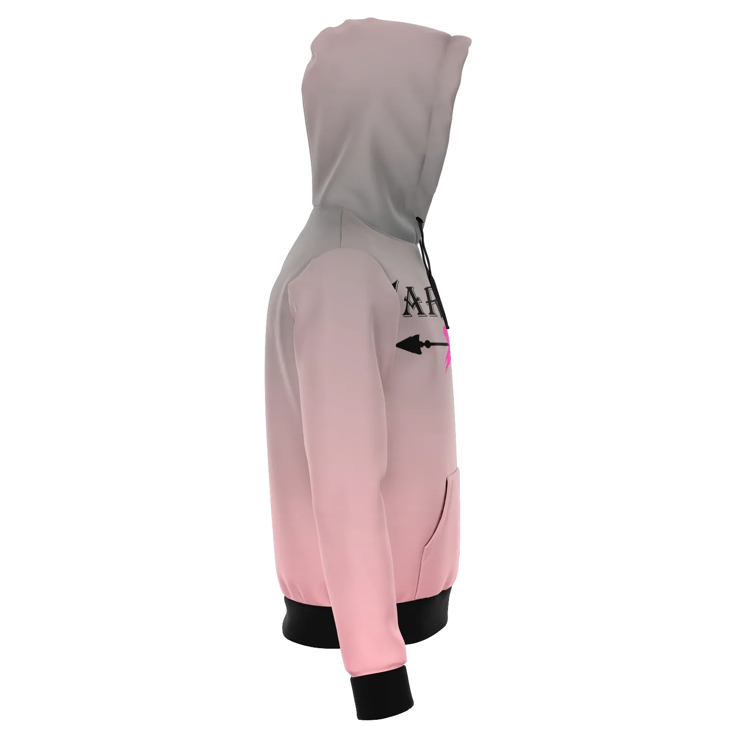 Ombre Breast Cancer Warrior Hoodie