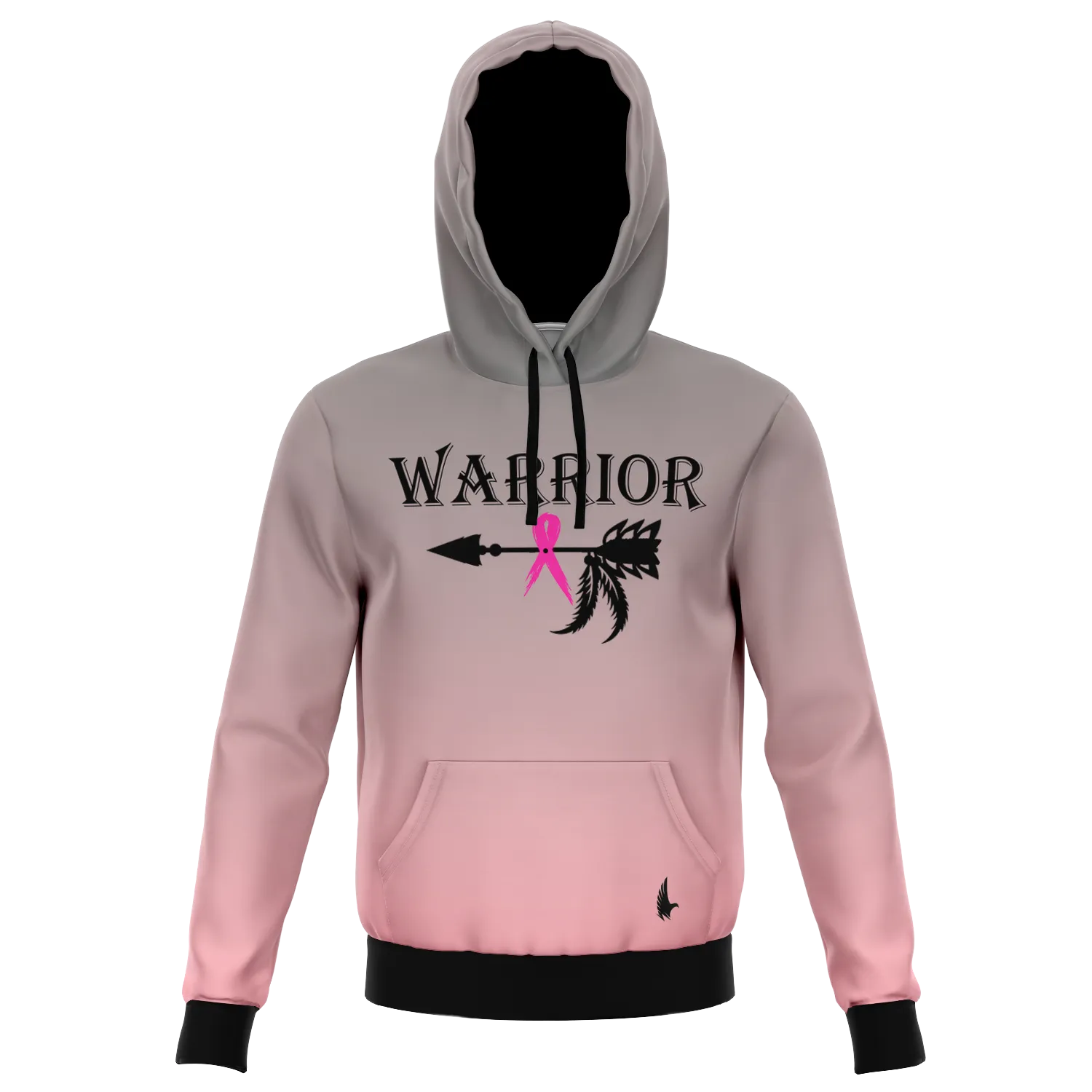 Ombre Breast Cancer Warrior Hoodie