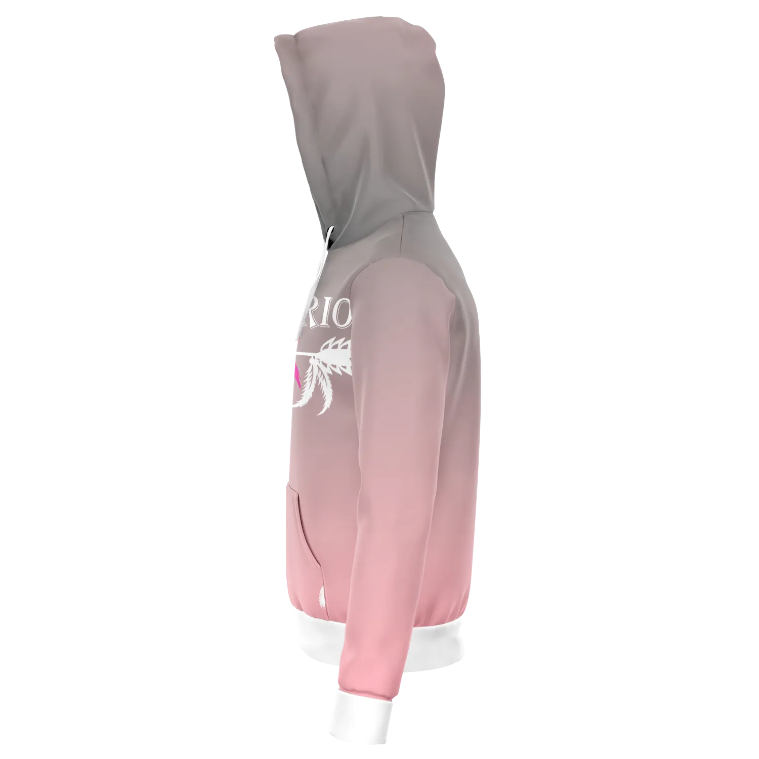 Ombre Breast Cancer Warrior Hoodie