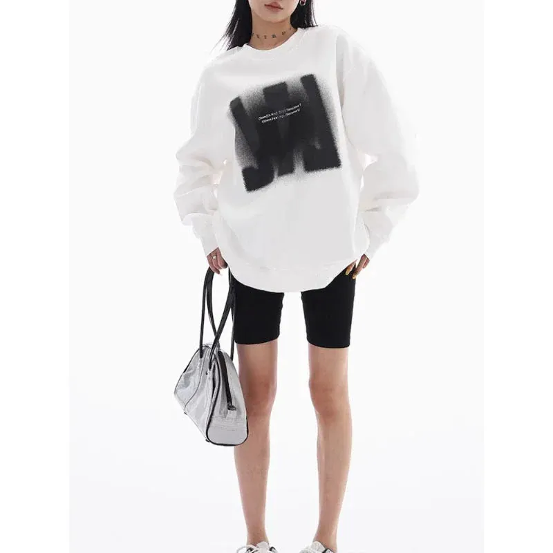 orean Cozy Baggy Feminine Hipster Long Sleeve Hoodie