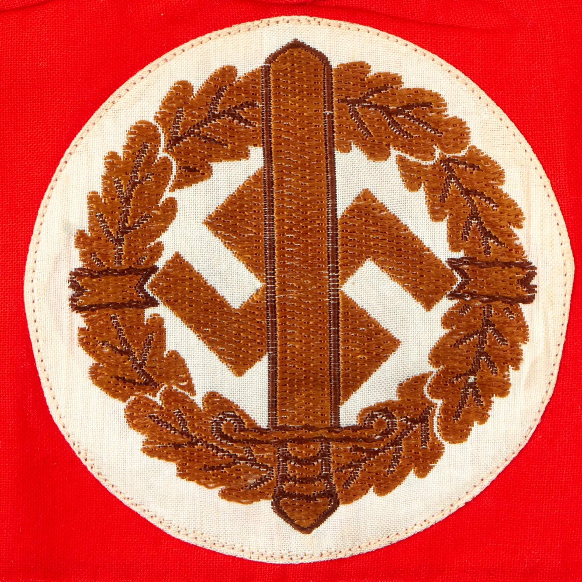 Original German WWII Documented USGI Bring Back SA Wehrmannschaft Armband with Paper RZM Tag - RZM A4/308