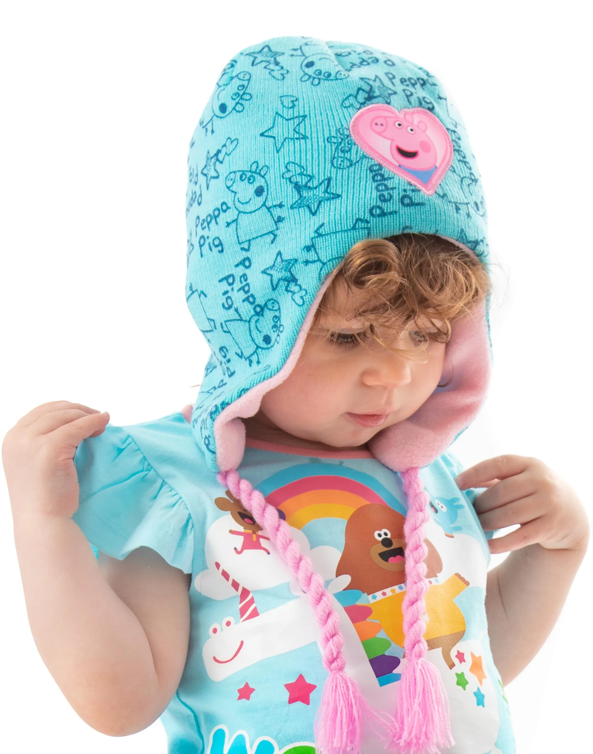 Peppa Pig Girls Blue Beanie Hat