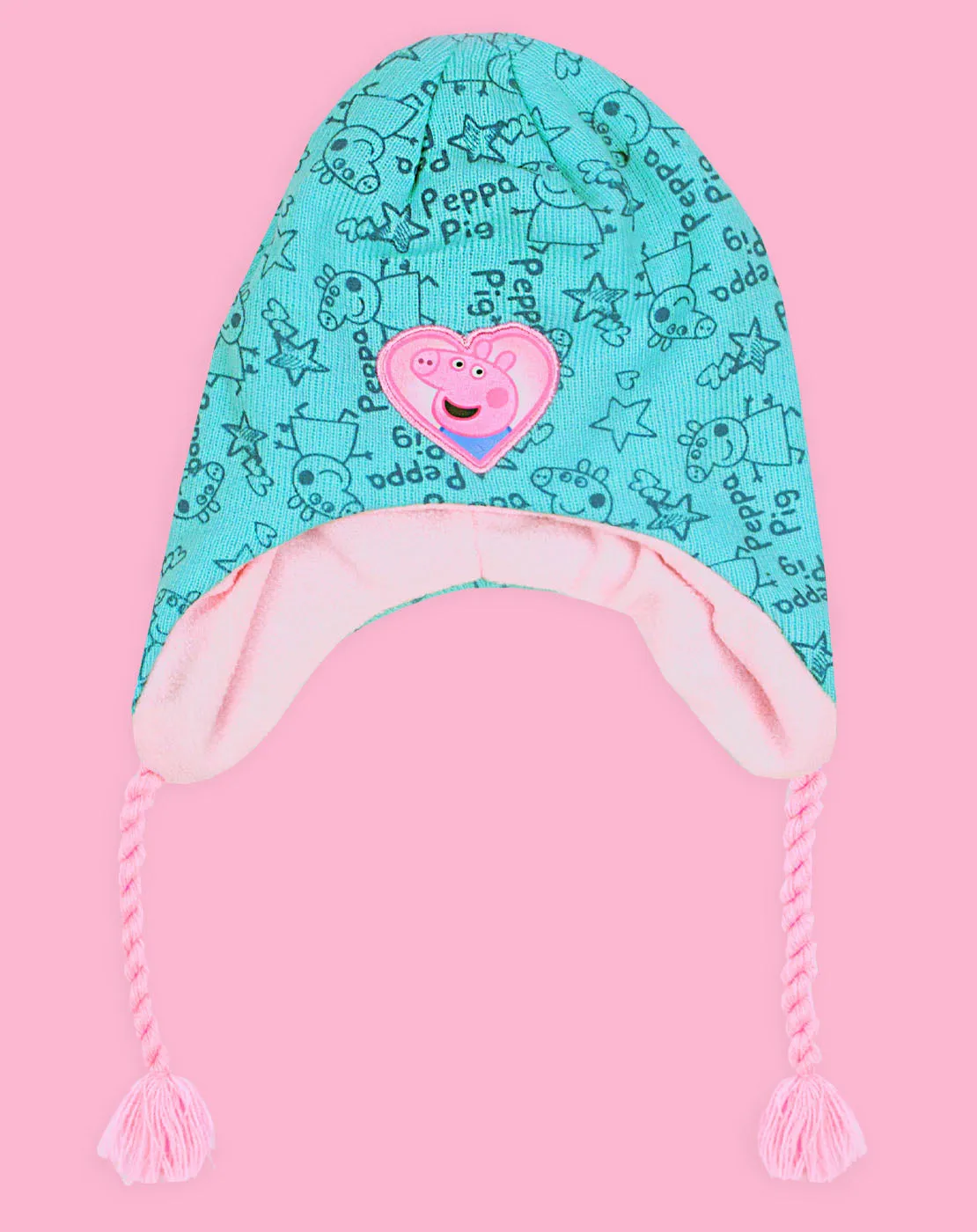 Peppa Pig Girls Blue Beanie Hat