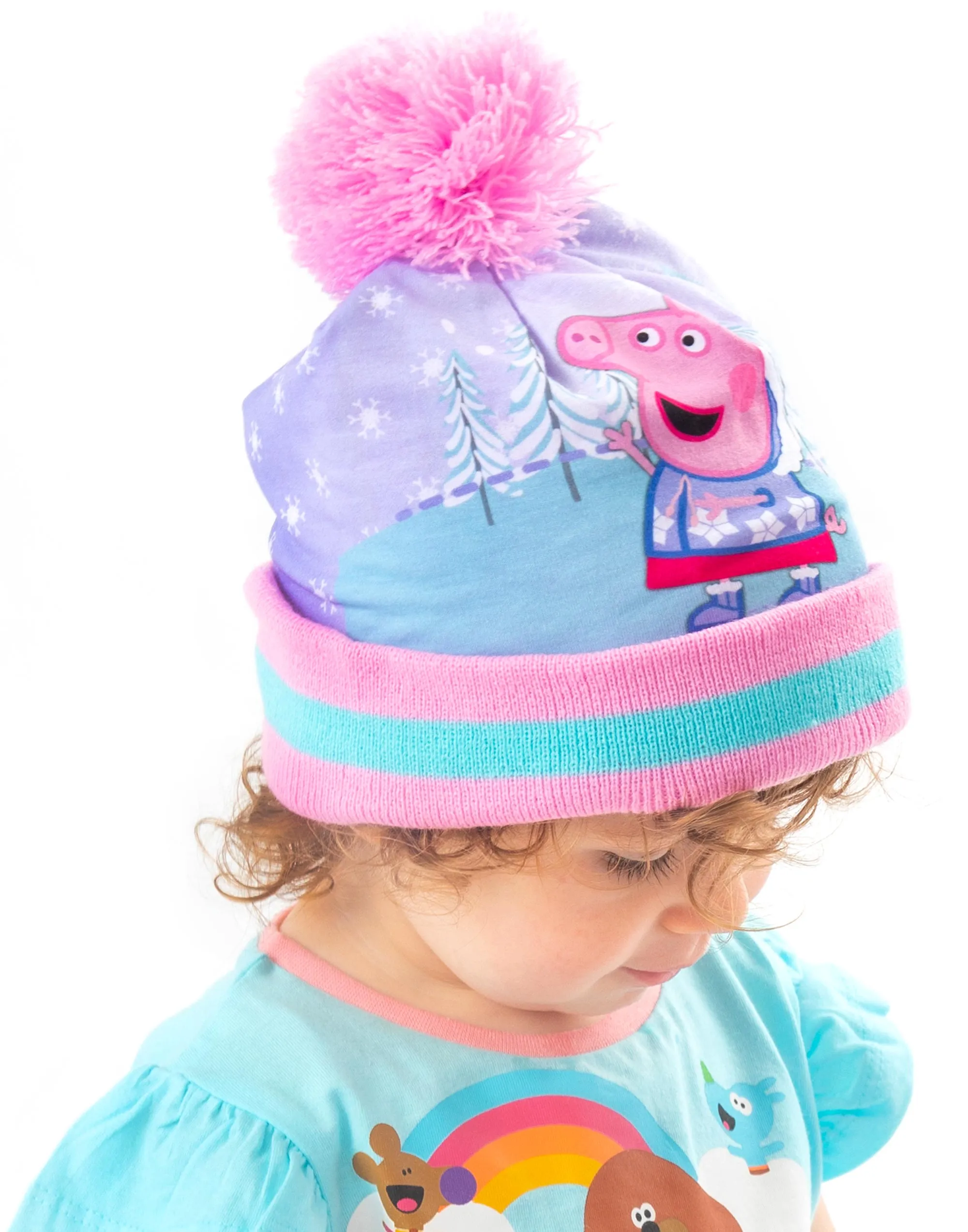 Peppa Pig Girls Pink Beanie Hat