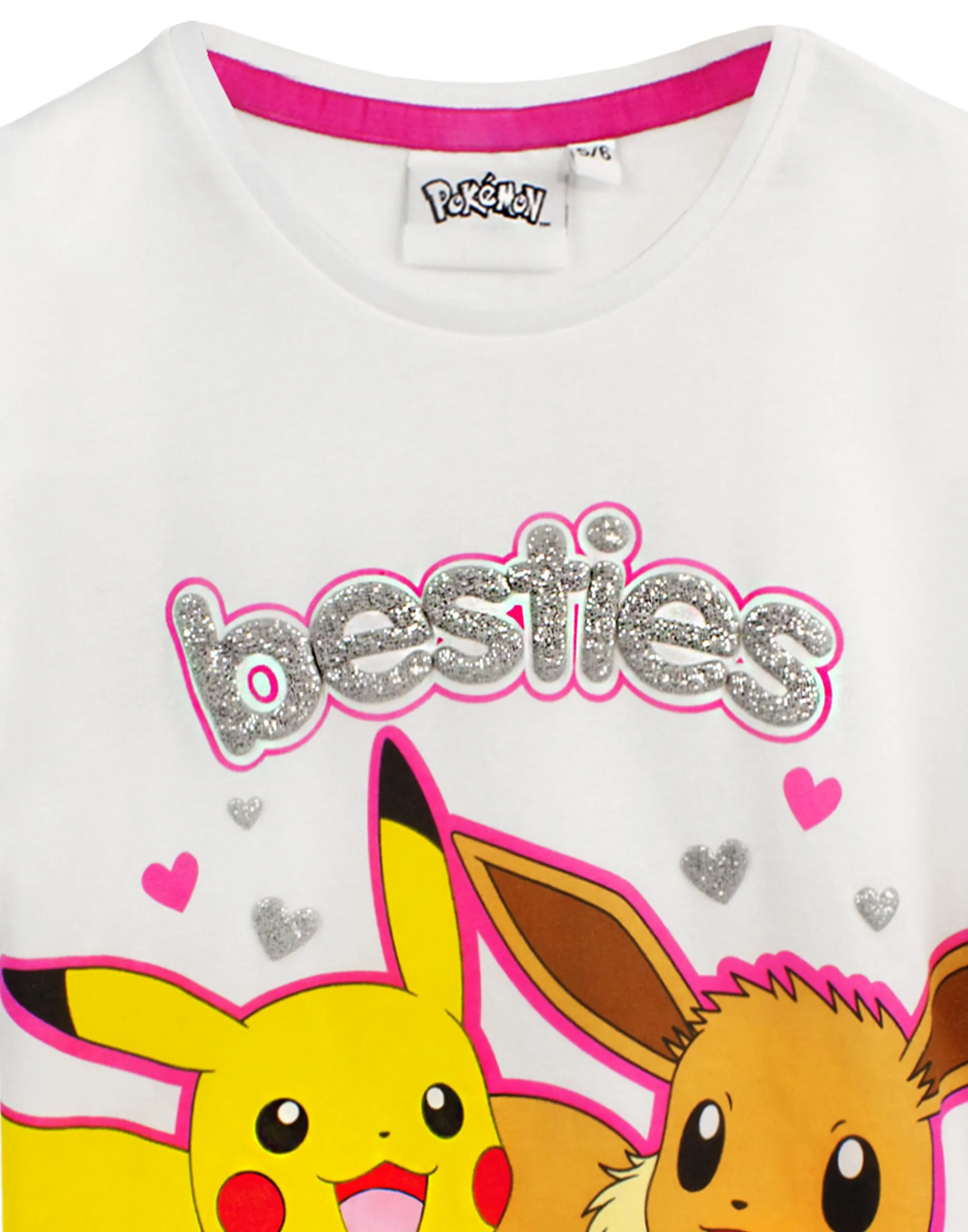 Pokemon Girls Pink Short Sleeve Long Leg Pyjama Set