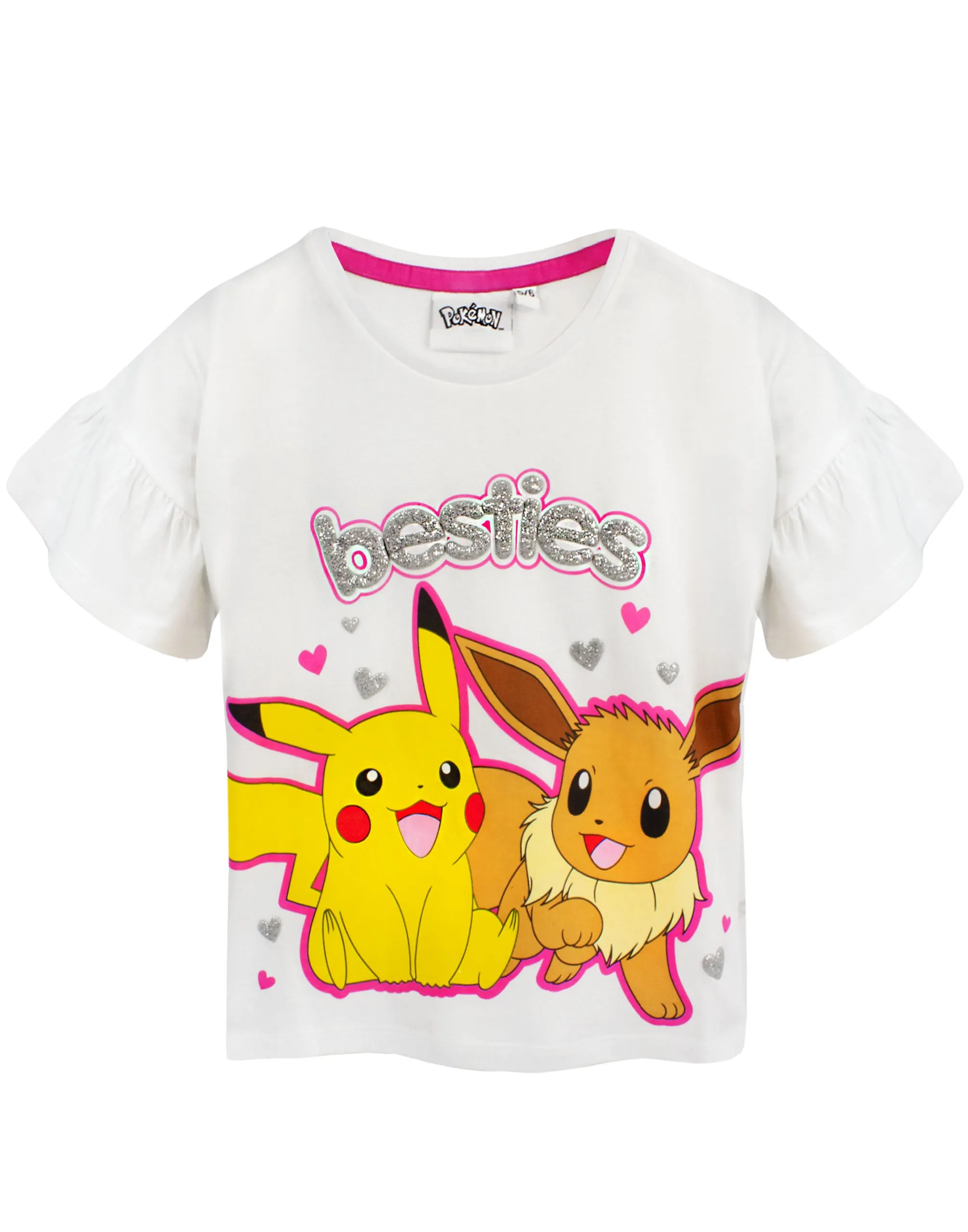 Pokemon Girls Pink Short Sleeve Long Leg Pyjama Set