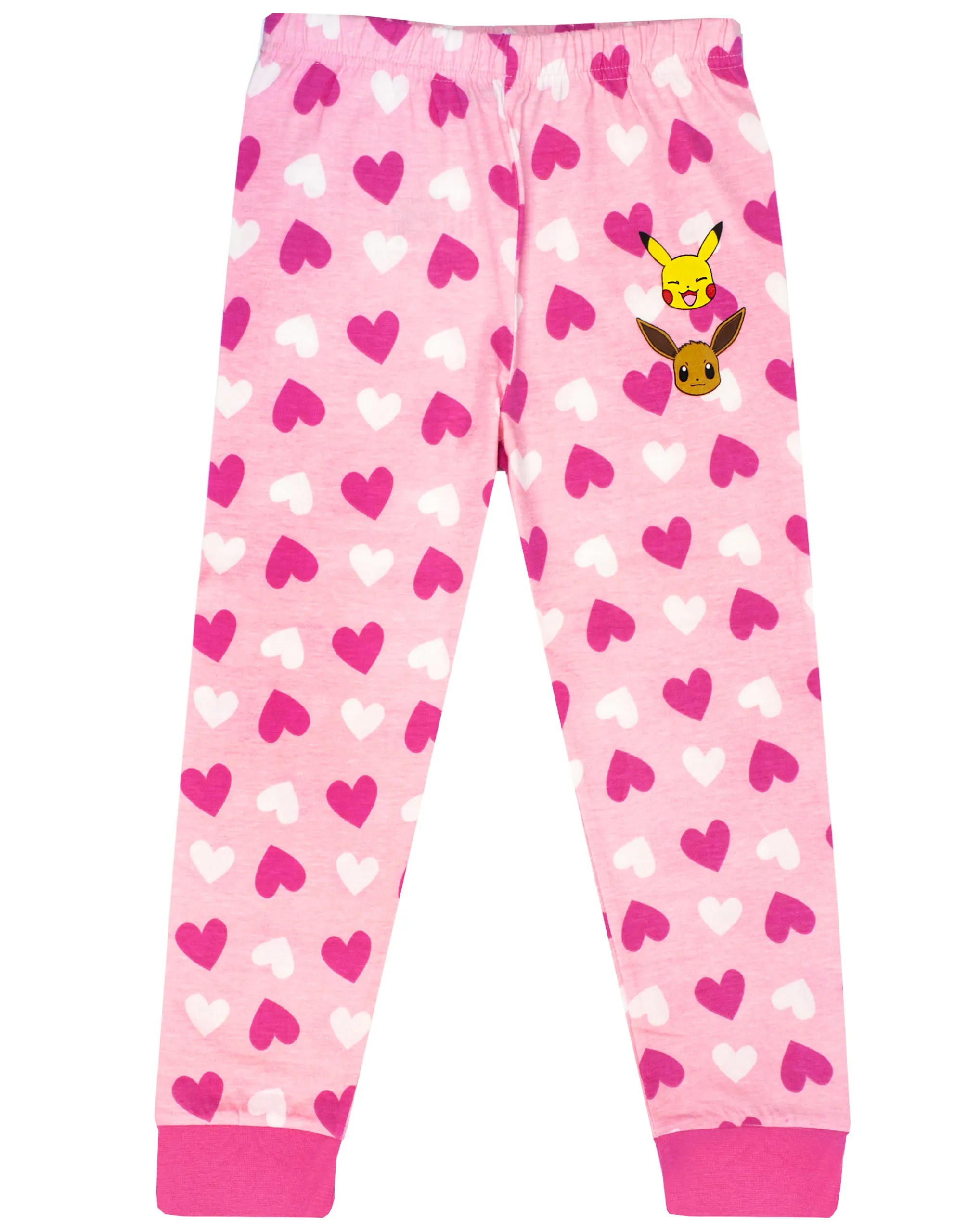 Pokemon Girls Pink Short Sleeve Long Leg Pyjama Set