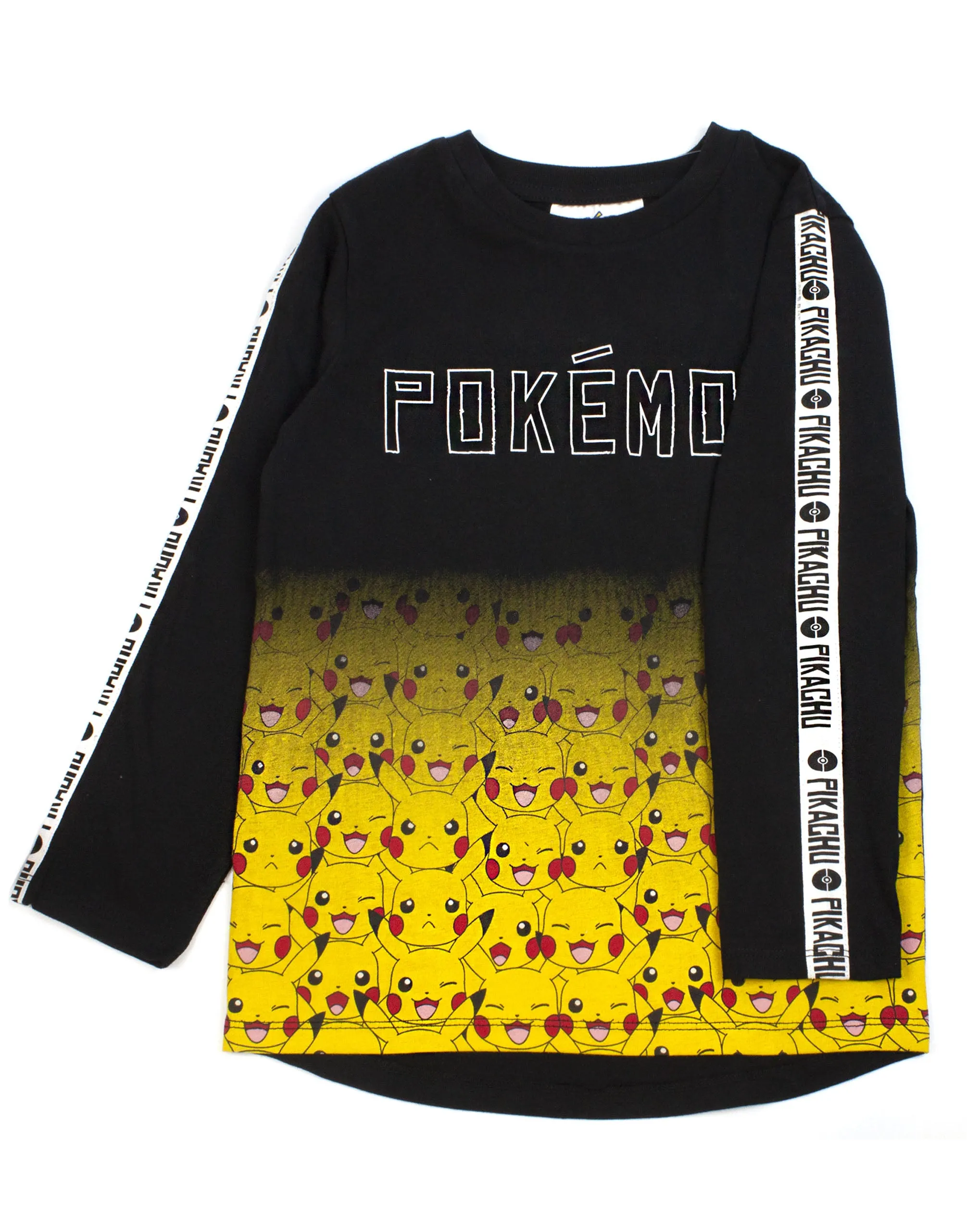 Pokemon Pikachu Boys Black Long Sleeved T-Shirt