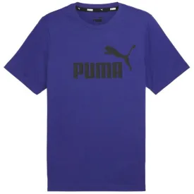 PUMA MEN'S ESSENTIALS LOGO PURPLE TEE