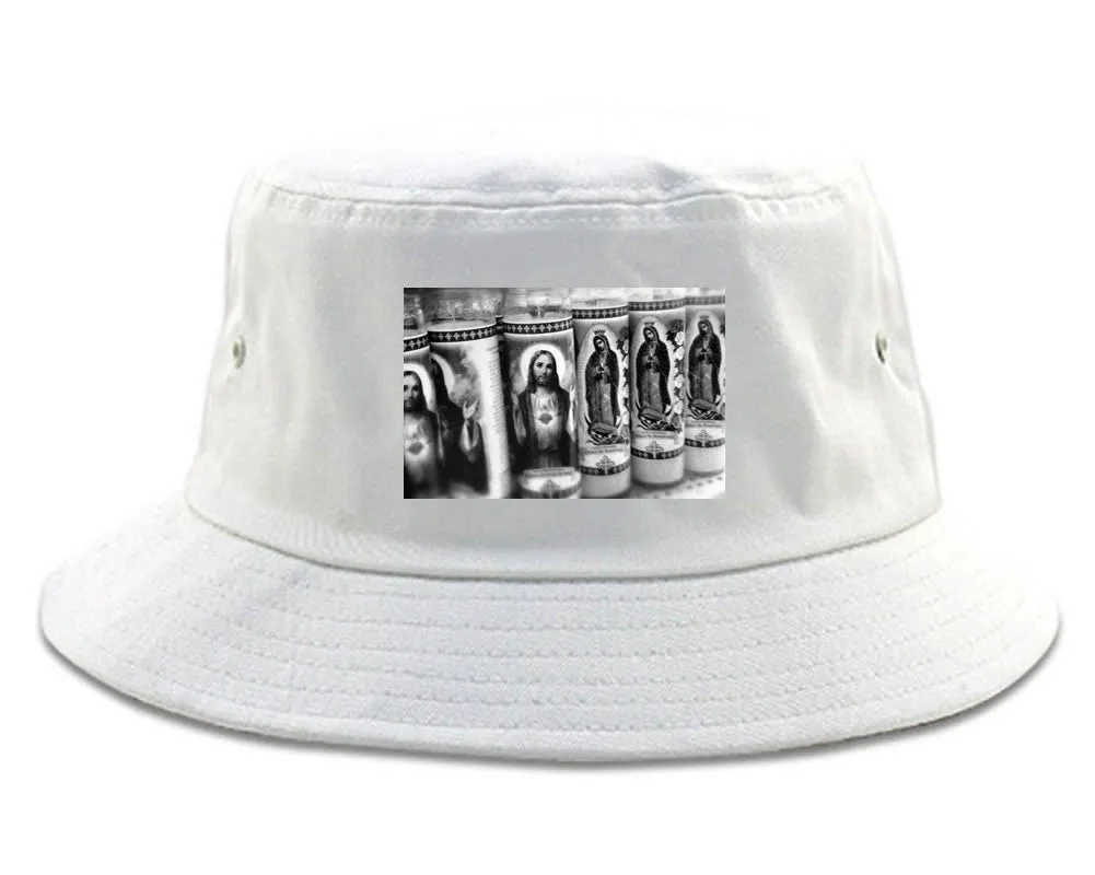 Religious Candles Photography by John Ramos Bucket Hat