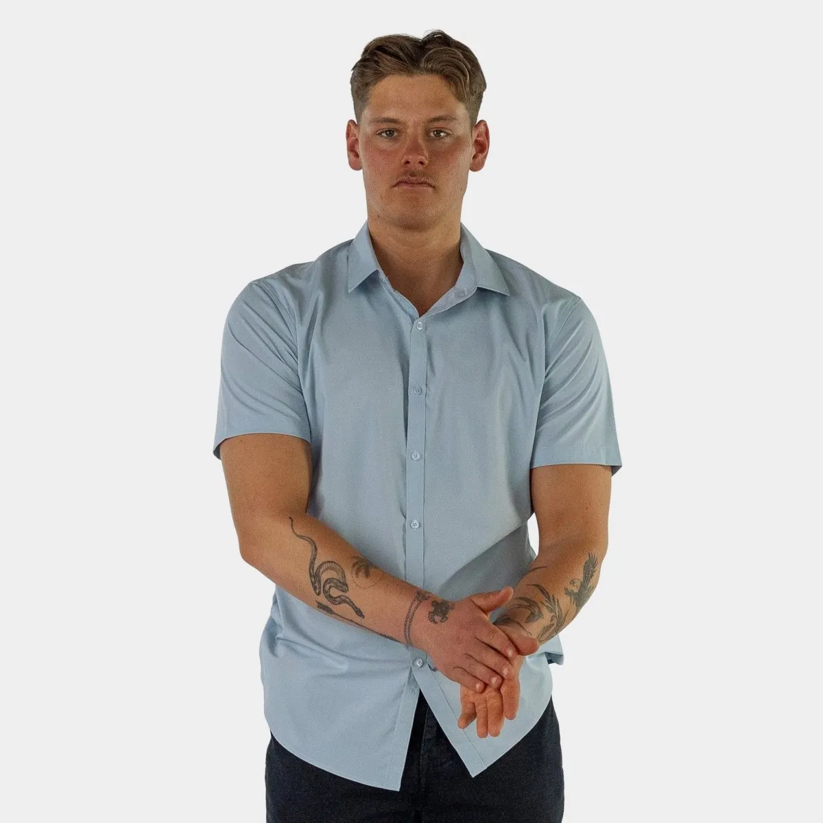 Return Sale - Mint Performance Short Sleeve Shirt - Mint Green