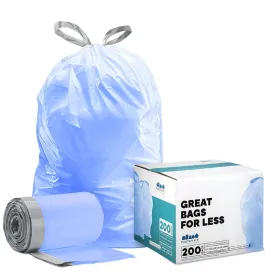 Sample of 5.2 Gallon Simplehuman®* Compatible Blue Trash Bags Code D