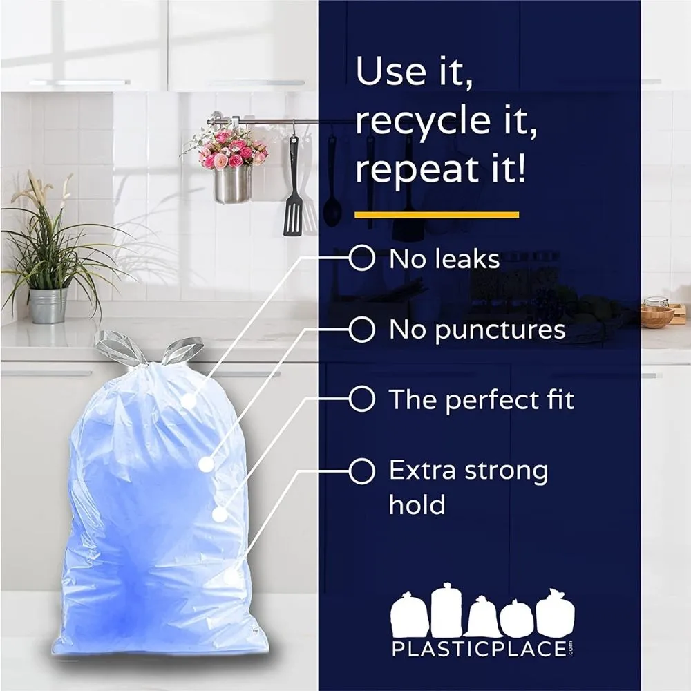 Sample of 5.2 Gallon Simplehuman®* Compatible Blue Trash Bags Code D