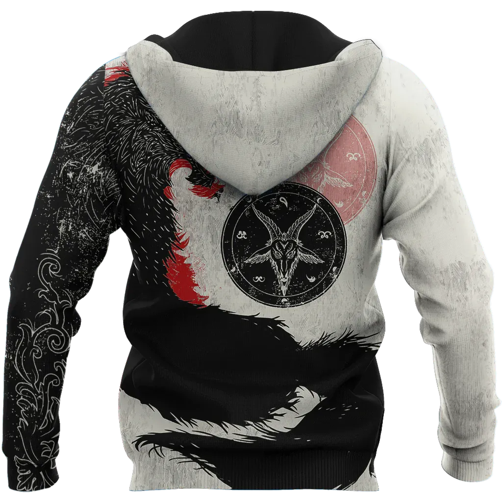 Satanic Wolf Hoodie For Men And Women, Wolf Hoodies