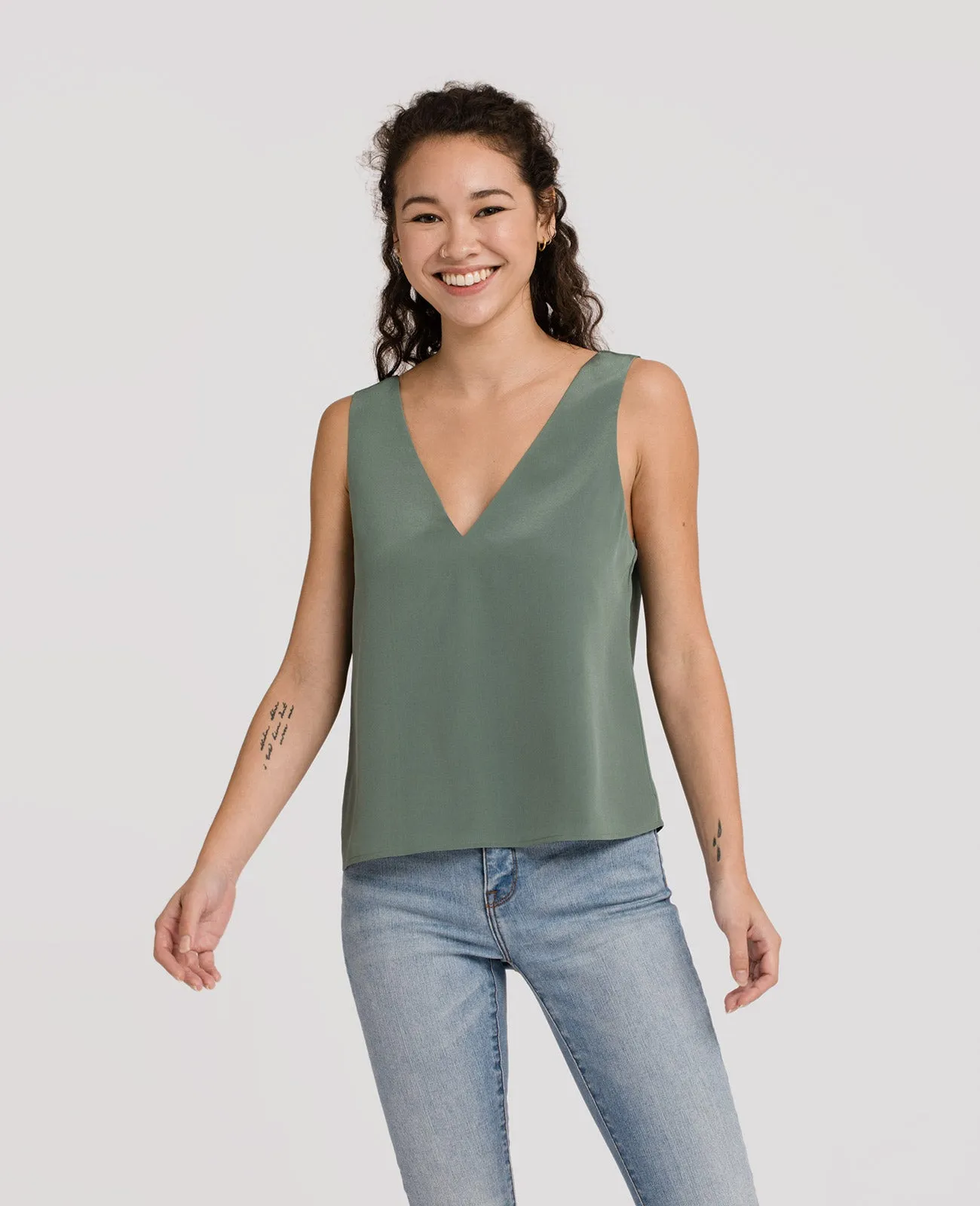 Silk V-Neck Tank