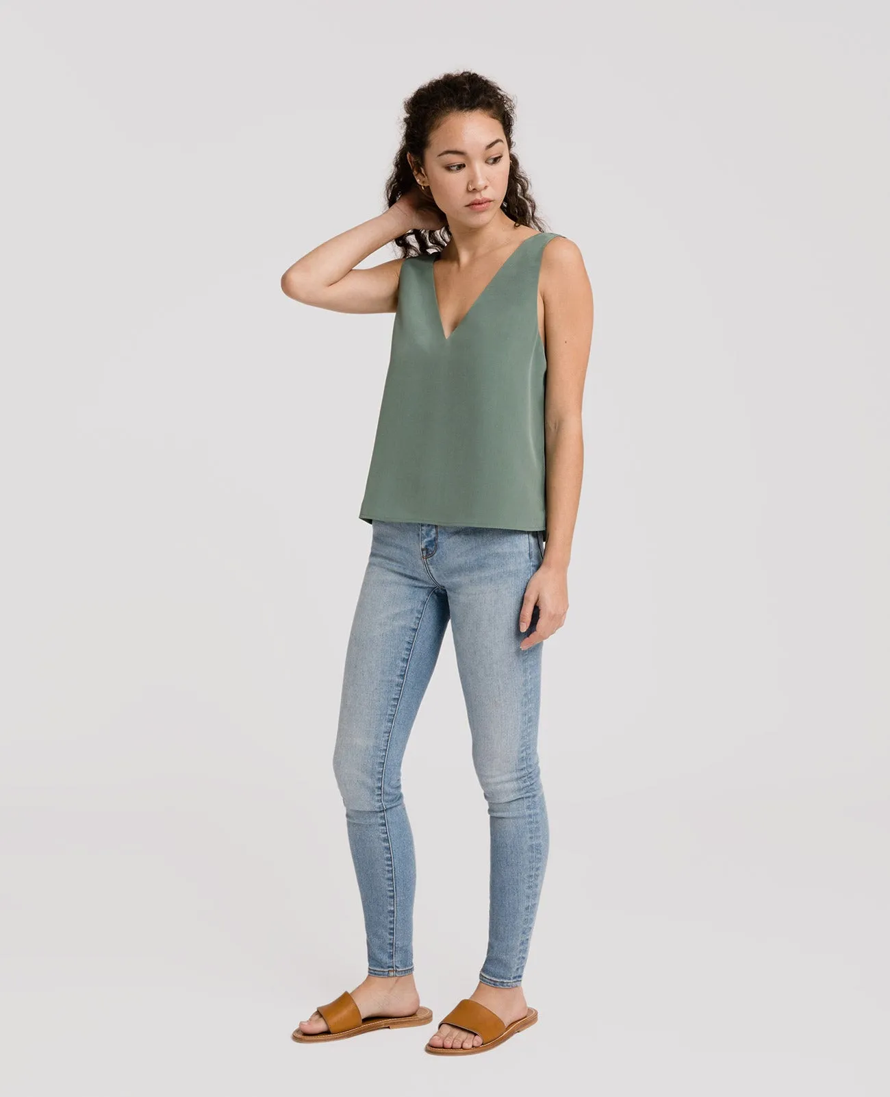 Silk V-Neck Tank