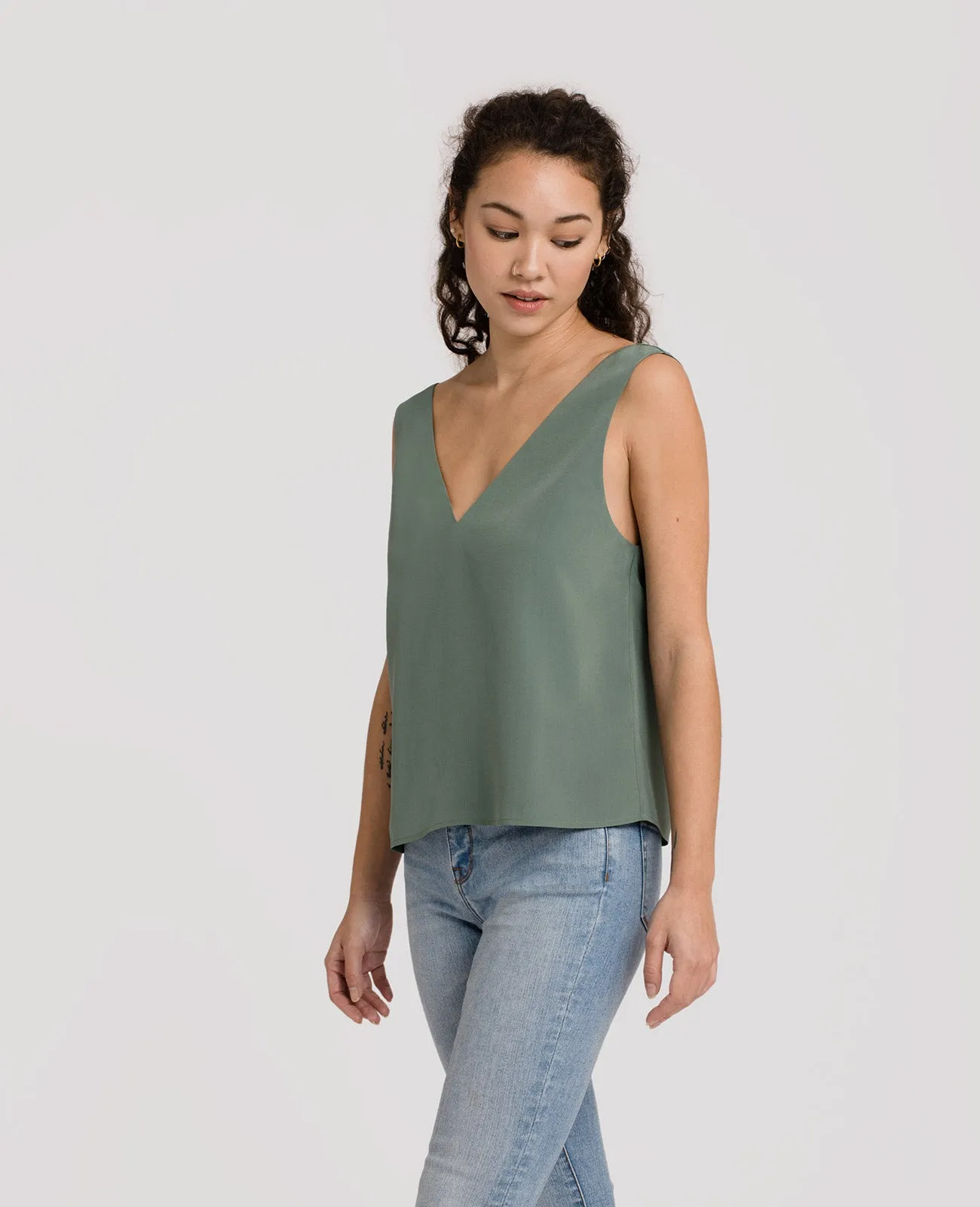 Silk V-Neck Tank