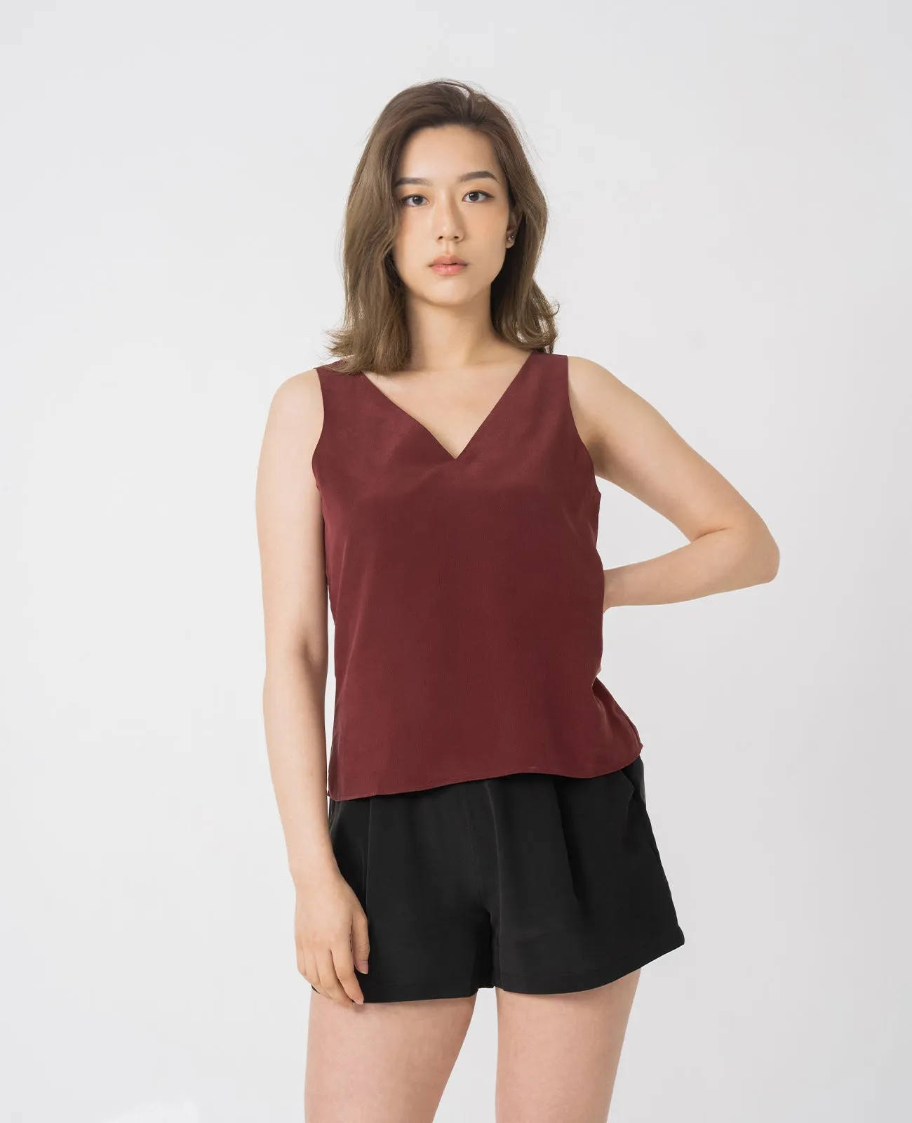 Silk V-Neck Tank