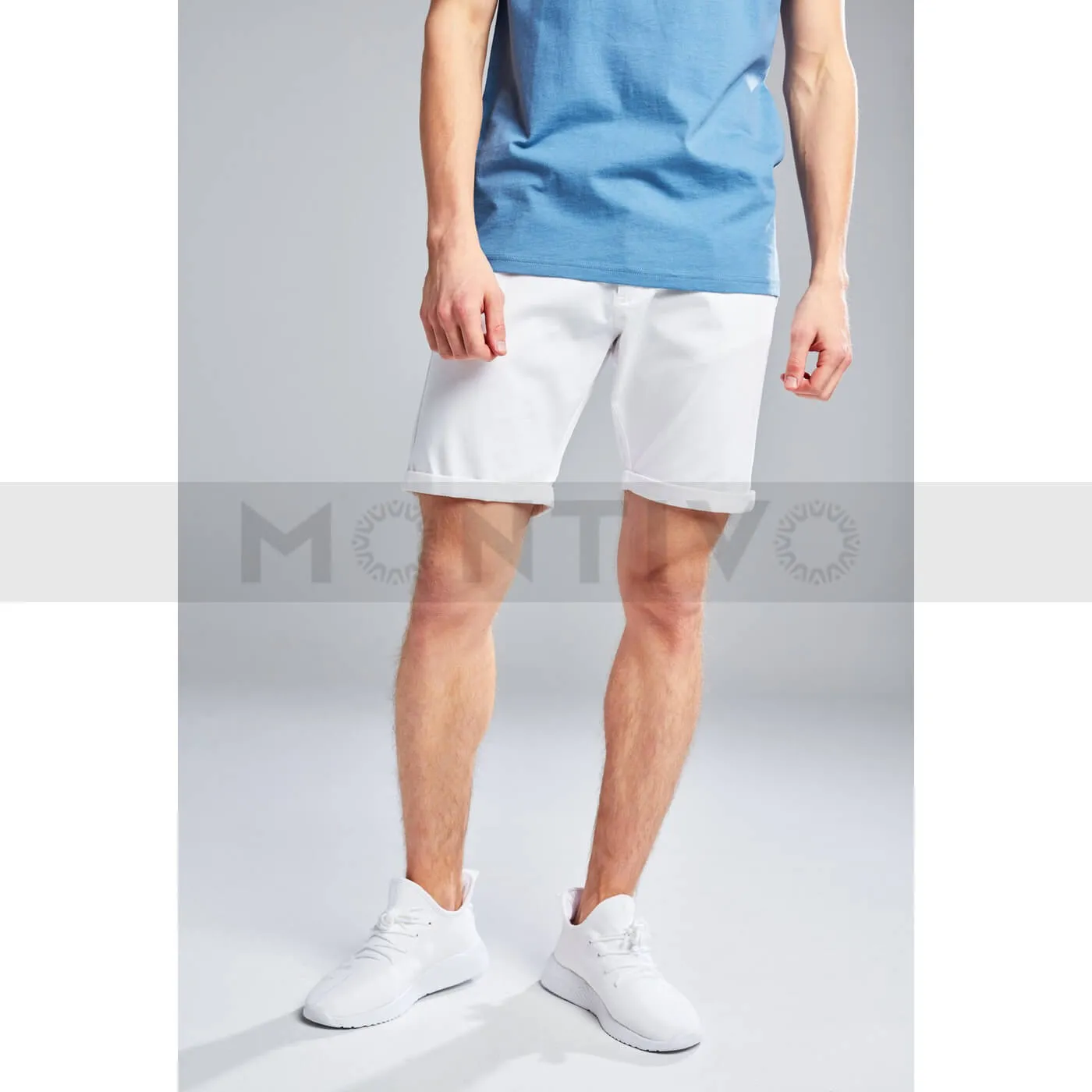 Smog White Cotton Shorts