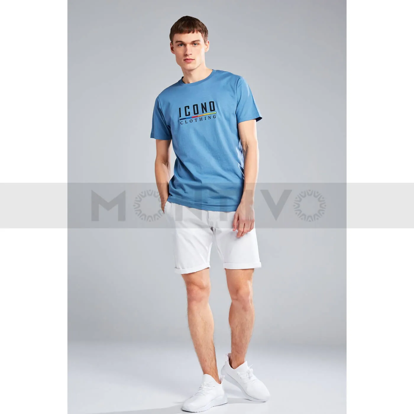 Smog White Cotton Shorts