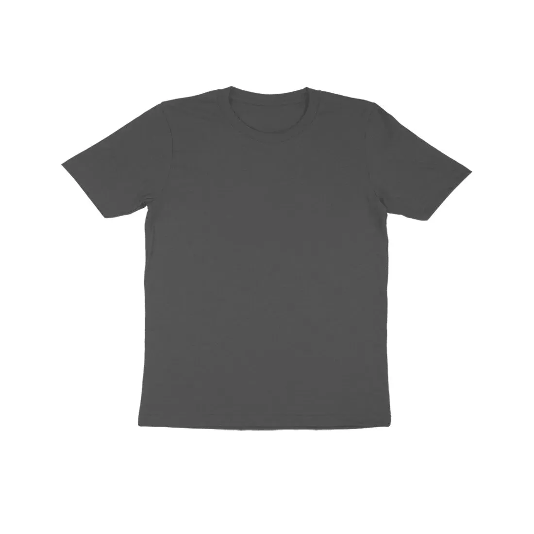 Solid Colour Round Neck Cotton T-shirt for Boys and Girls