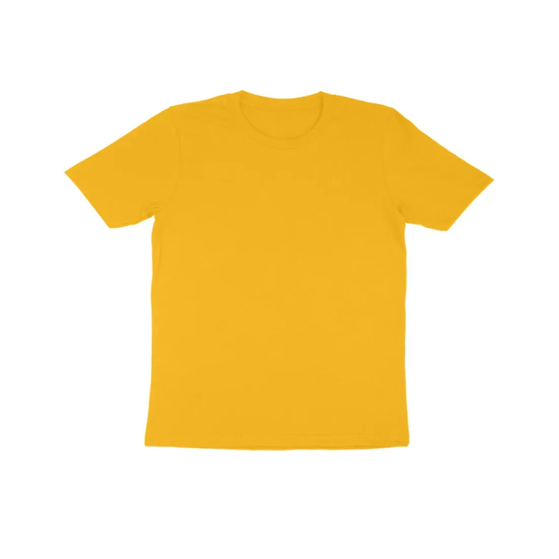 Solid Colour Round Neck Cotton T-shirt for Boys and Girls