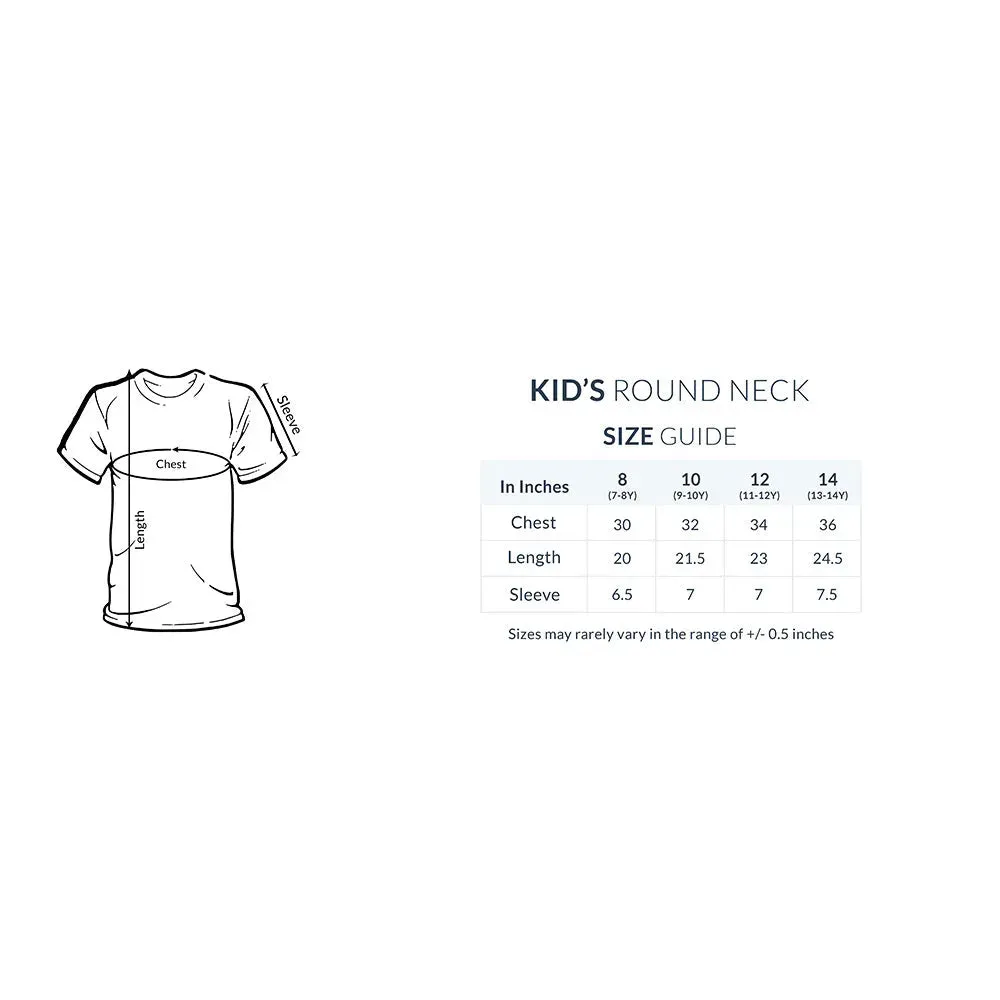 Solid Colour Round Neck Cotton T-shirt for Boys and Girls