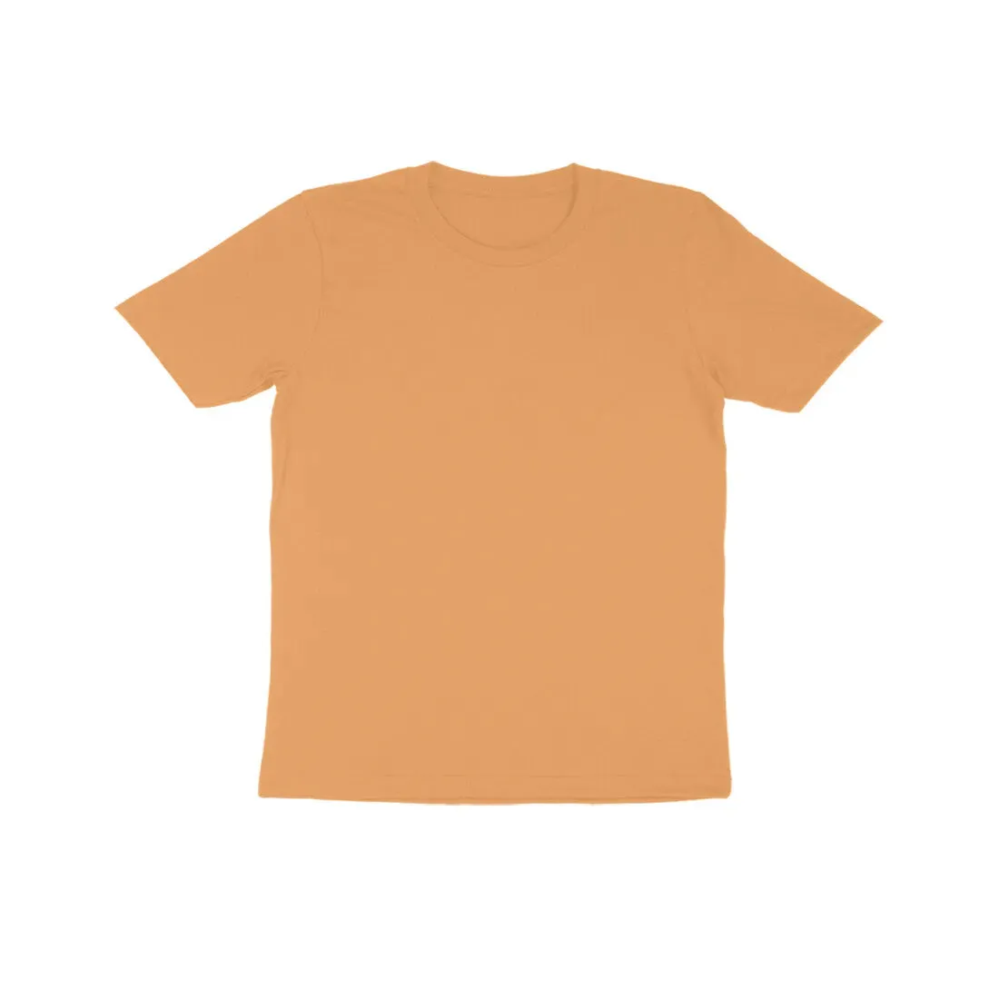 Solid Colour Round Neck Cotton T-shirt for Boys and Girls