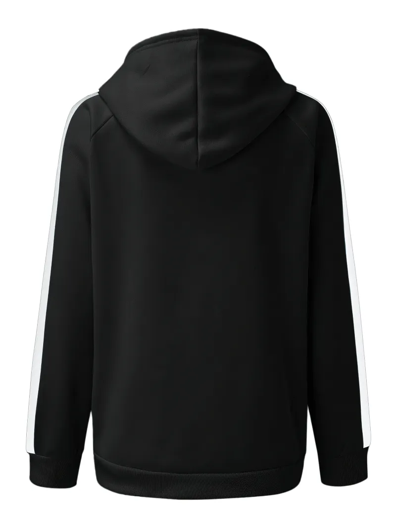 Stylish Loose Zipper Hoodie for Women / Casual Oversized Hooded Sweatshirt - SF0086