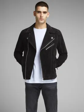 Suede Bomber Leather Jacket