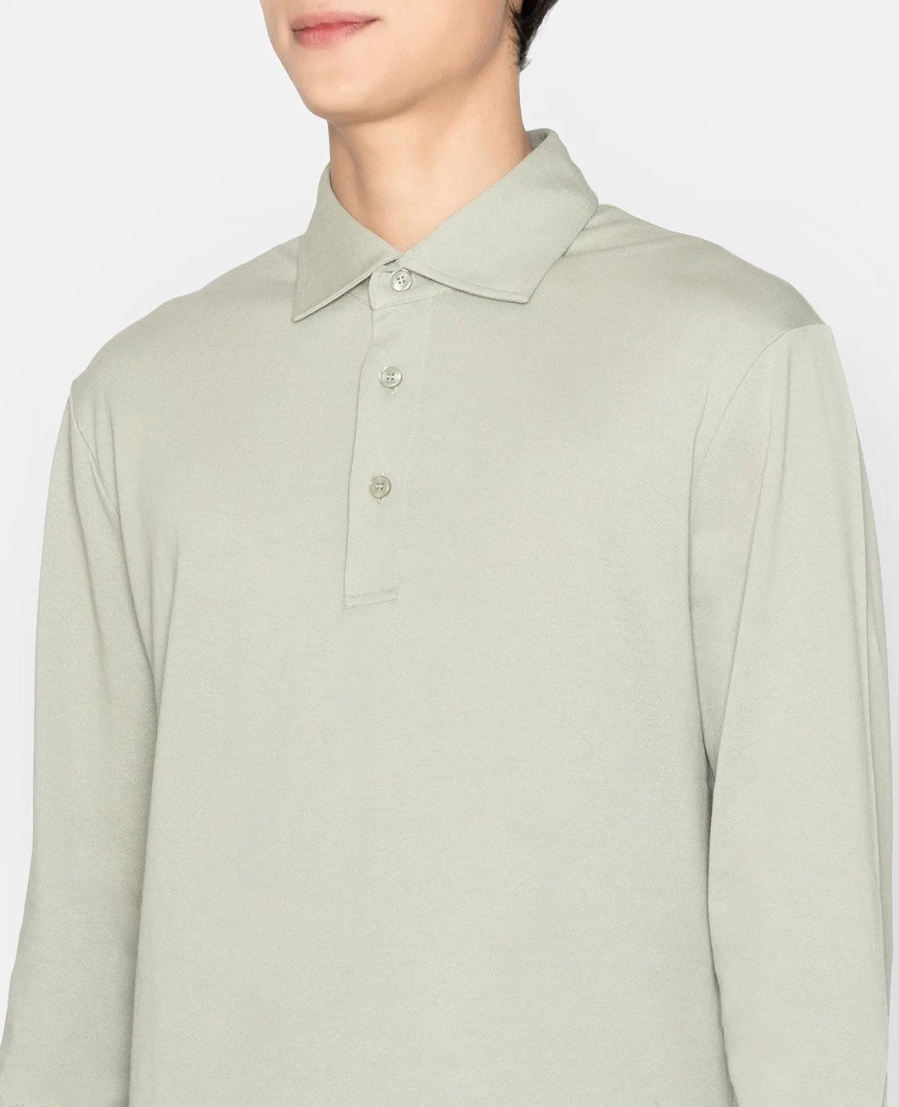 Supima Pique Long Sleeve Polo