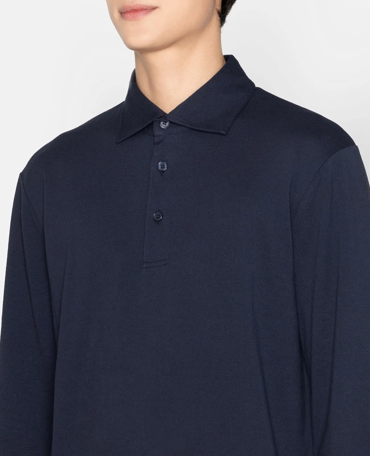 Supima Pique Long Sleeve Polo