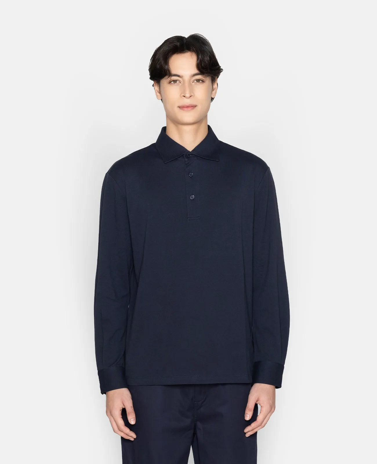 Supima Pique Long Sleeve Polo