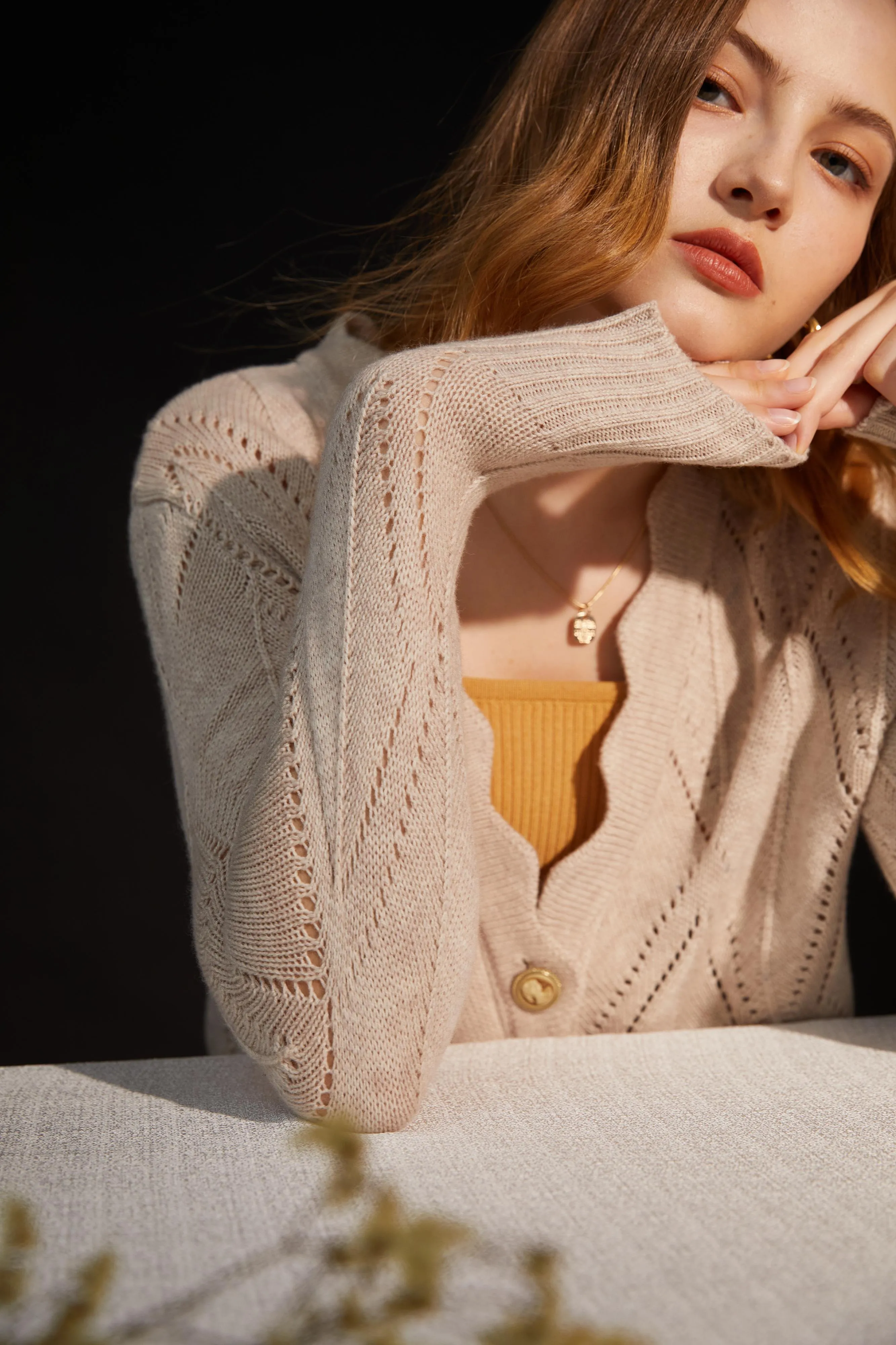 Sylphide | Dania Diamond Wool Cardigan