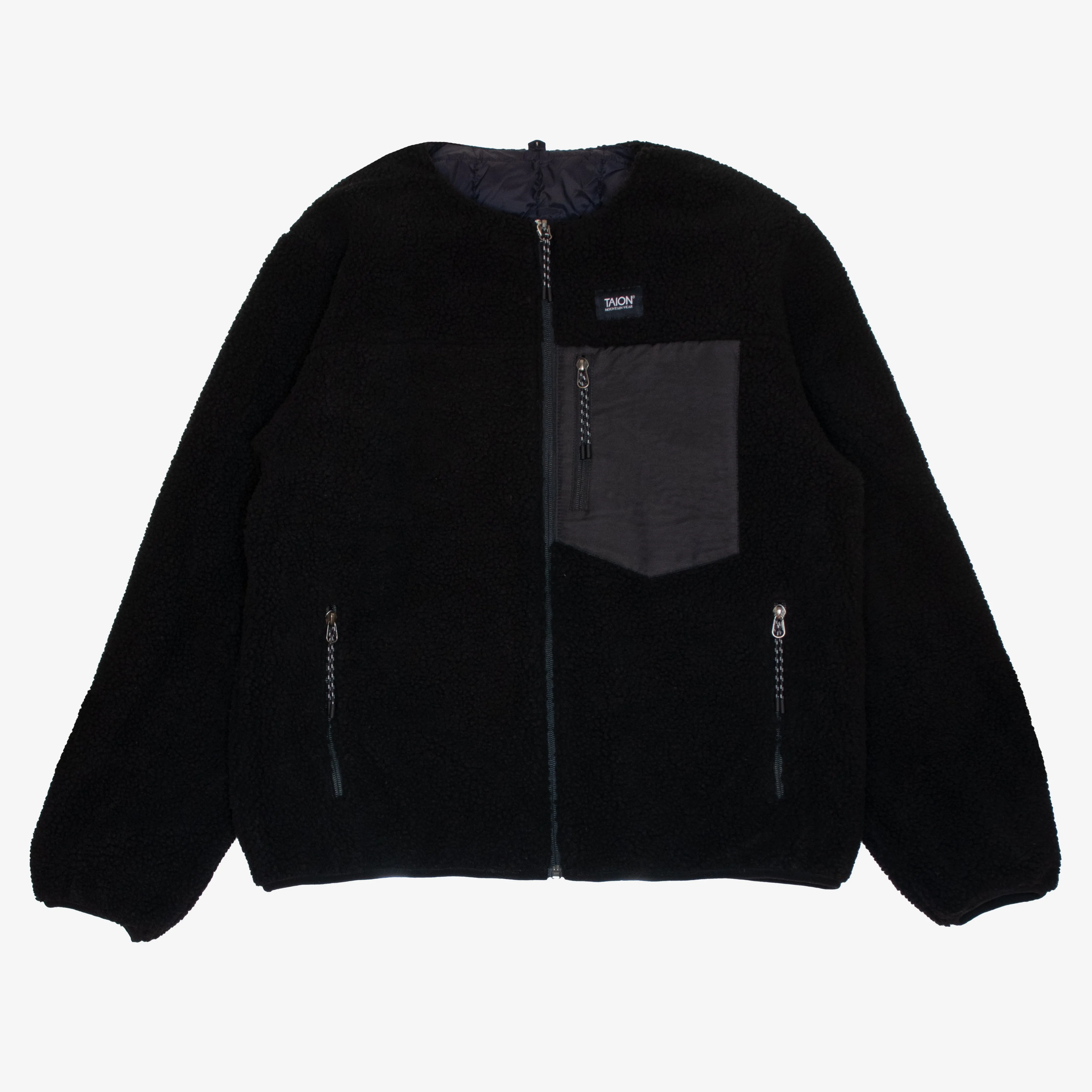 Taion Downxboa Rvsb Crew Neck Jacket Blackxblack