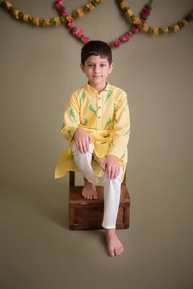 Tiya Boys Kurta- A Parrot