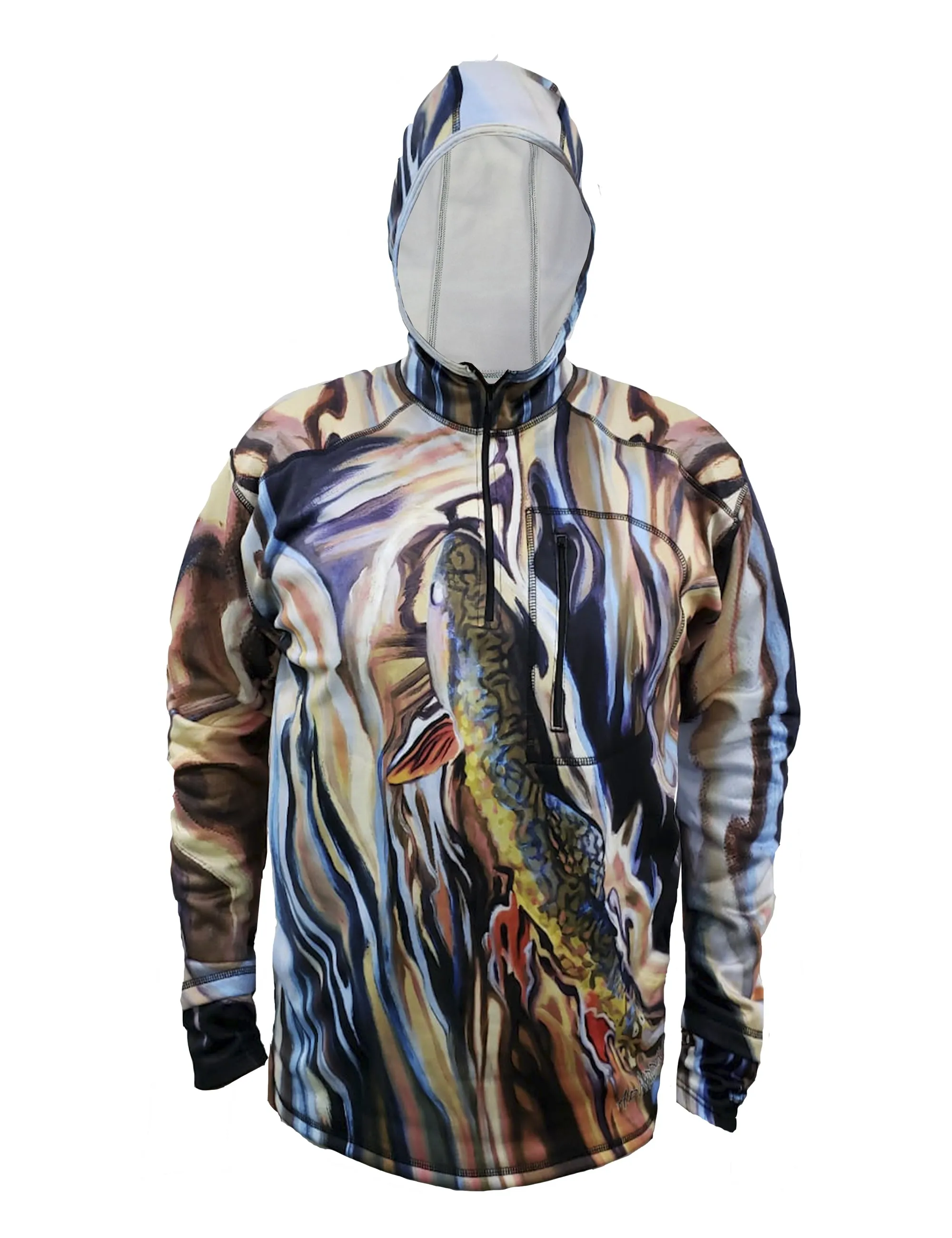 UGV Brook Trout Heavyweight 1/4-Zip FlexShell Fishing Hoodie